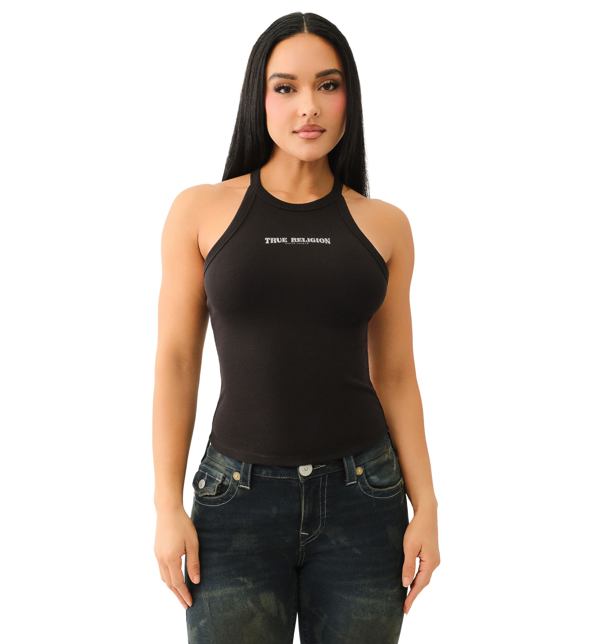 Womens Buddha Logo Halter Tank