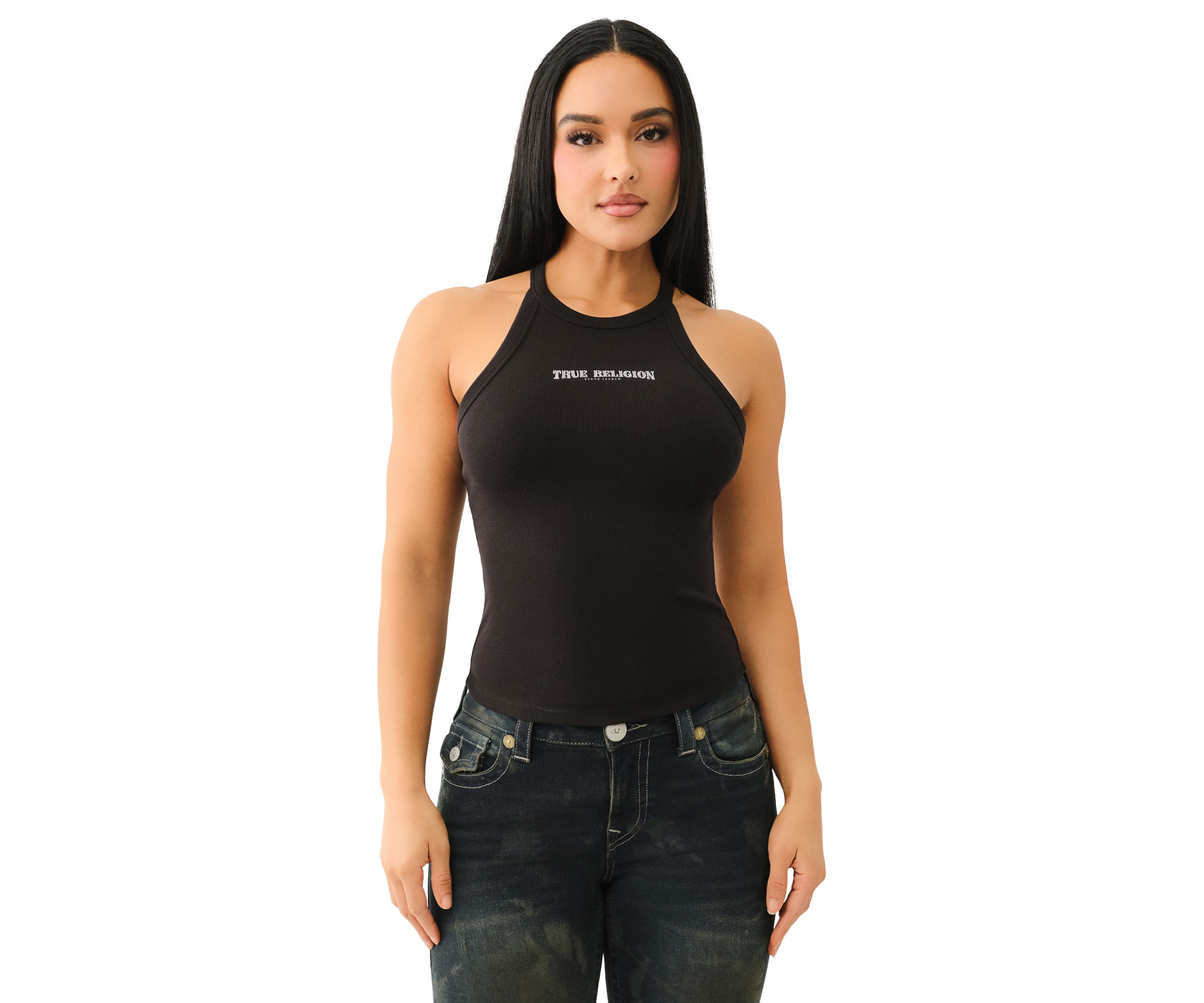 Womens Buddha Logo Halter Tank
