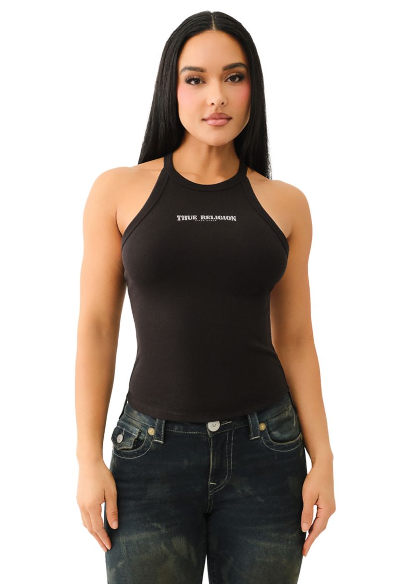 Womens Buddha Logo Halter Tank