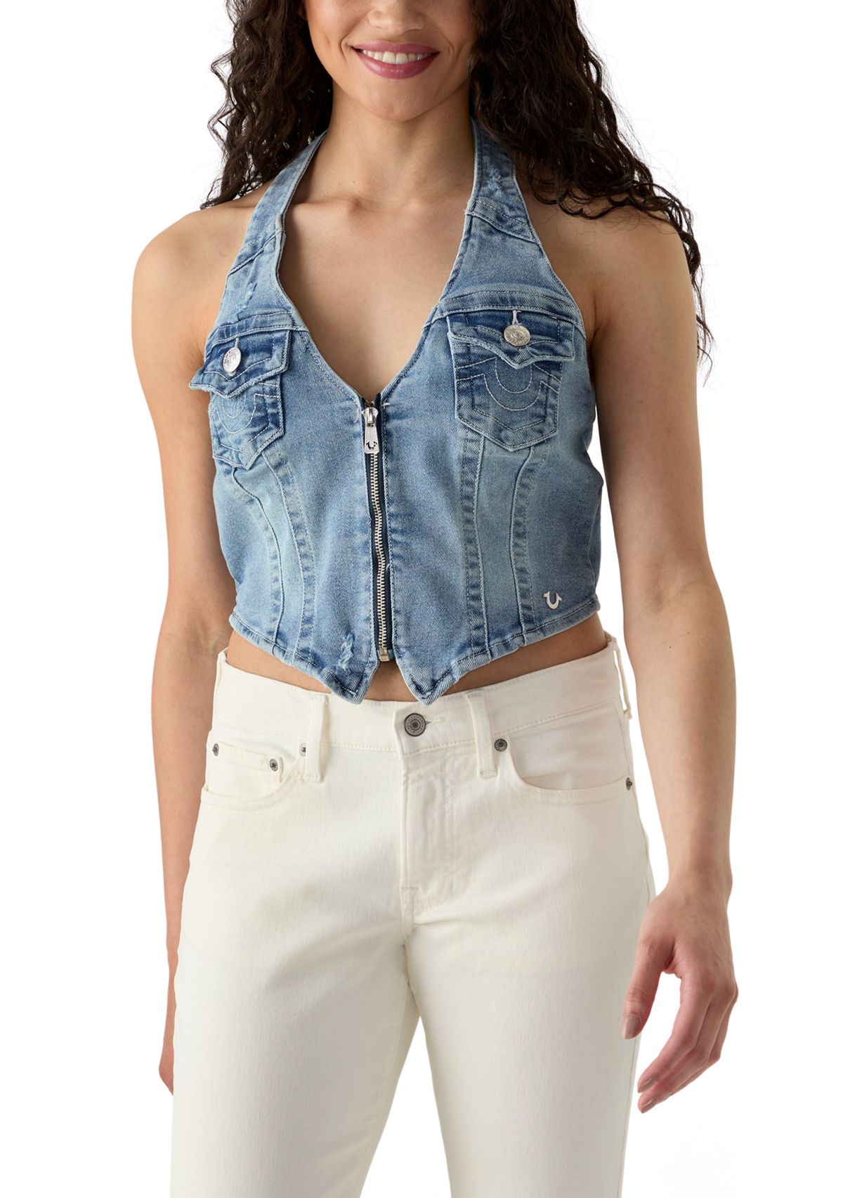 Womens Denim Vest