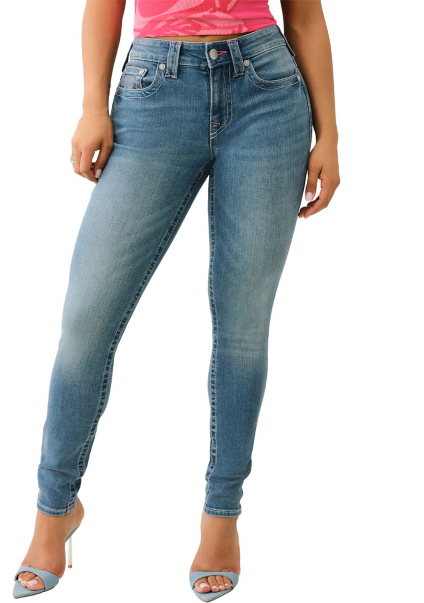 Jennie Curvy Skinny Jean with Embroidered Logo Jeans