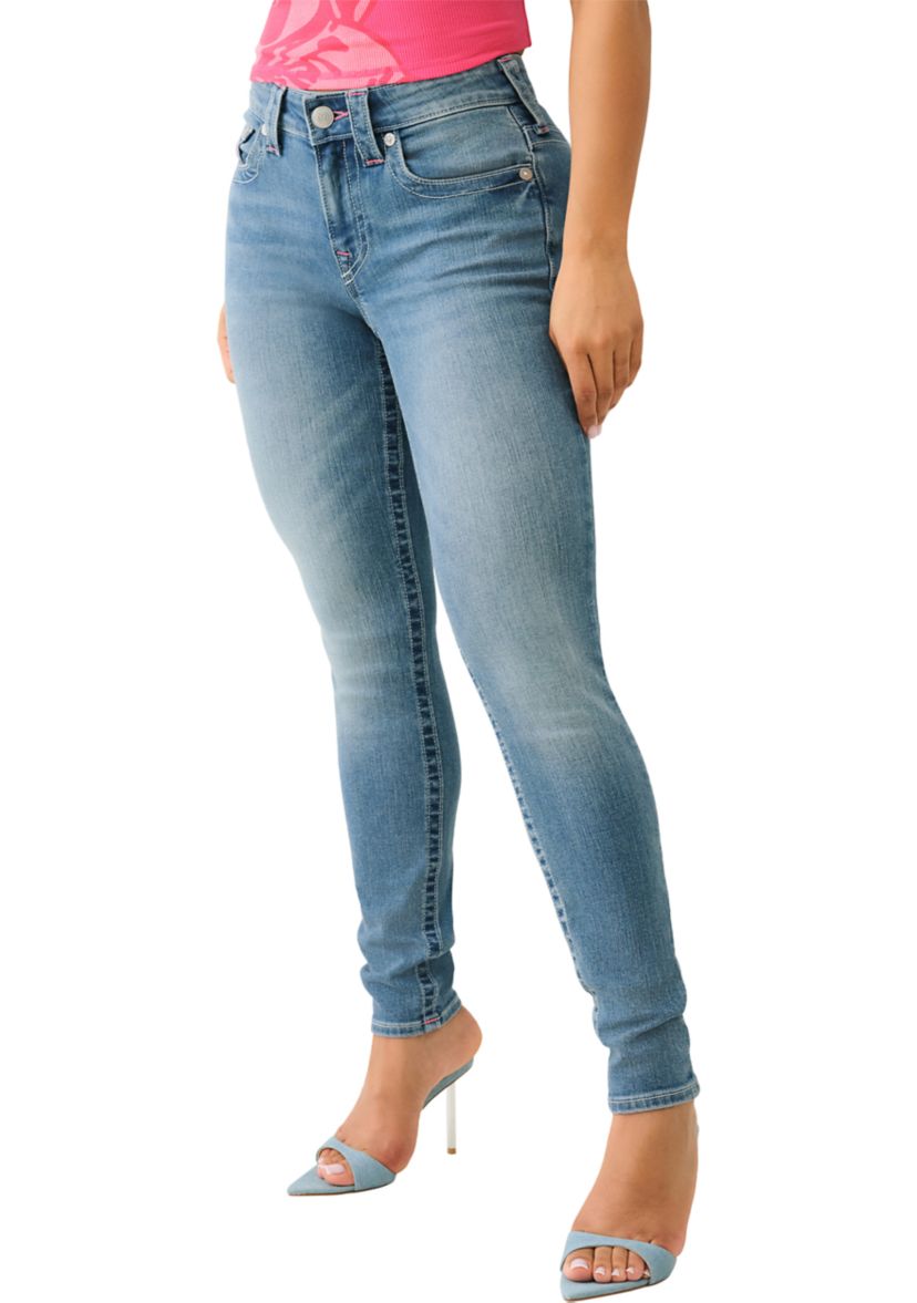 Jennie Curvy Skinny Jean with Embroidered Logo Jeans