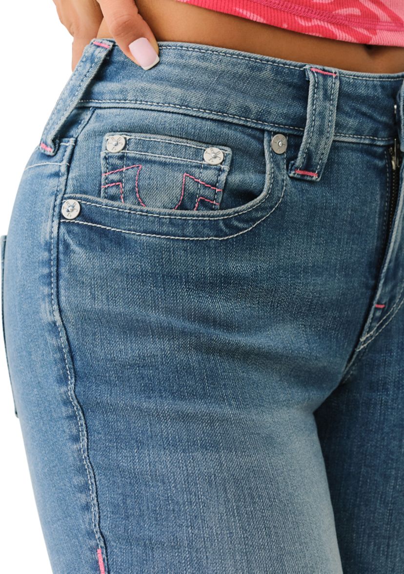 Jennie Curvy Skinny Jean with Embroidered Logo Jeans