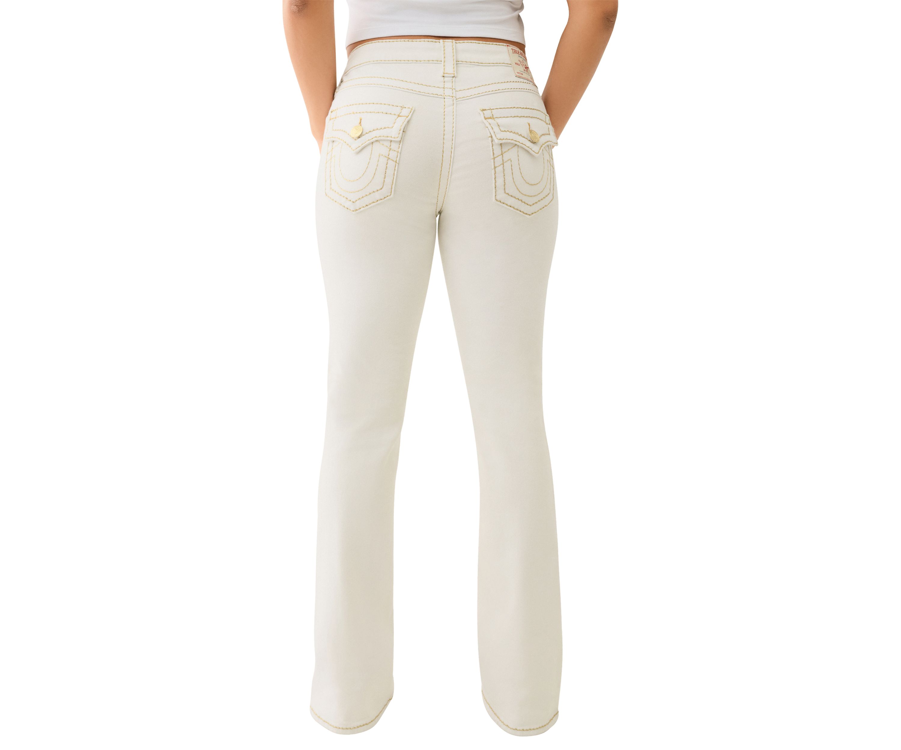 Womens Becca Bootcut Jeans with Lurex Stitch