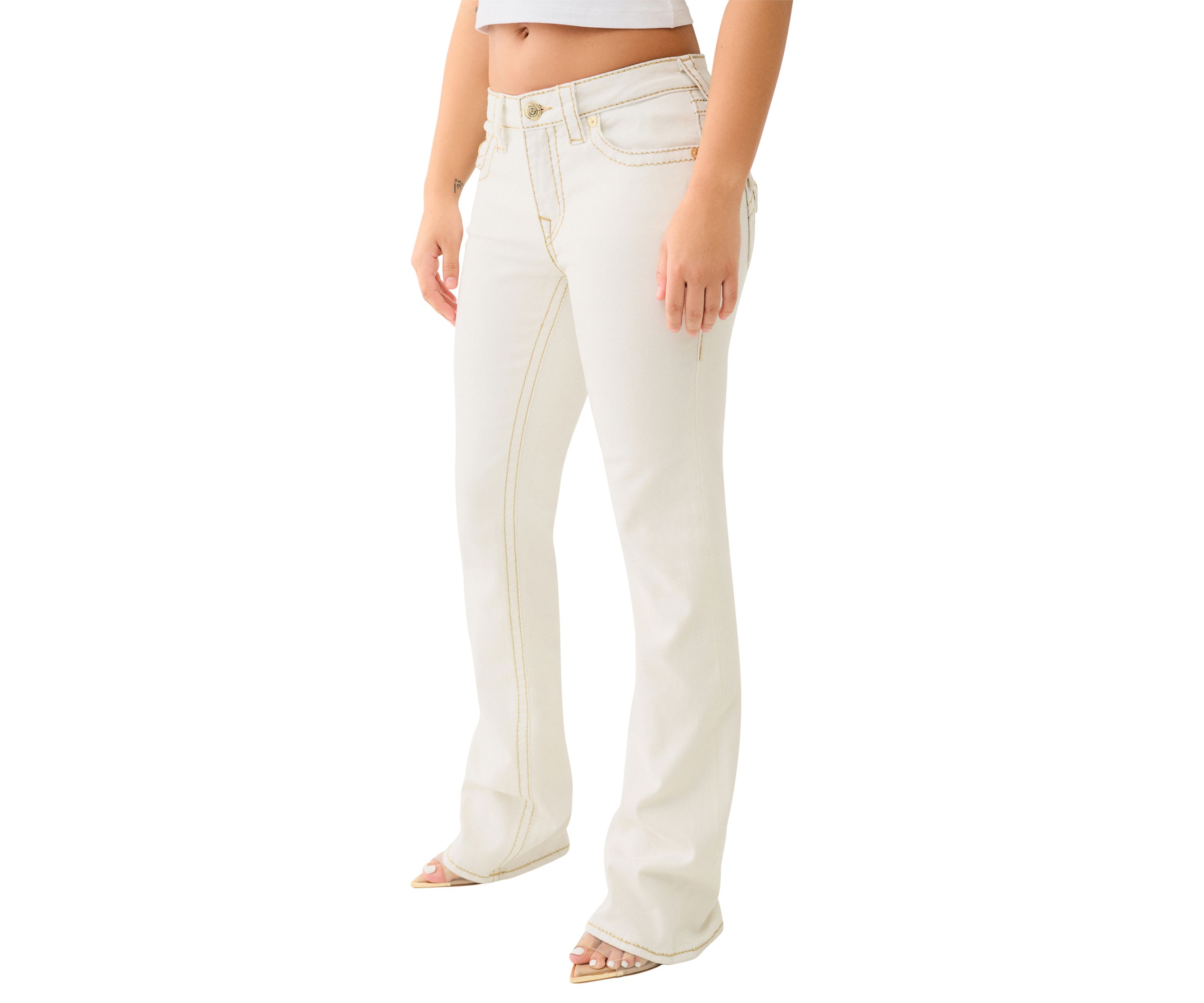 Womens Becca Bootcut Jeans with Lurex Stitch