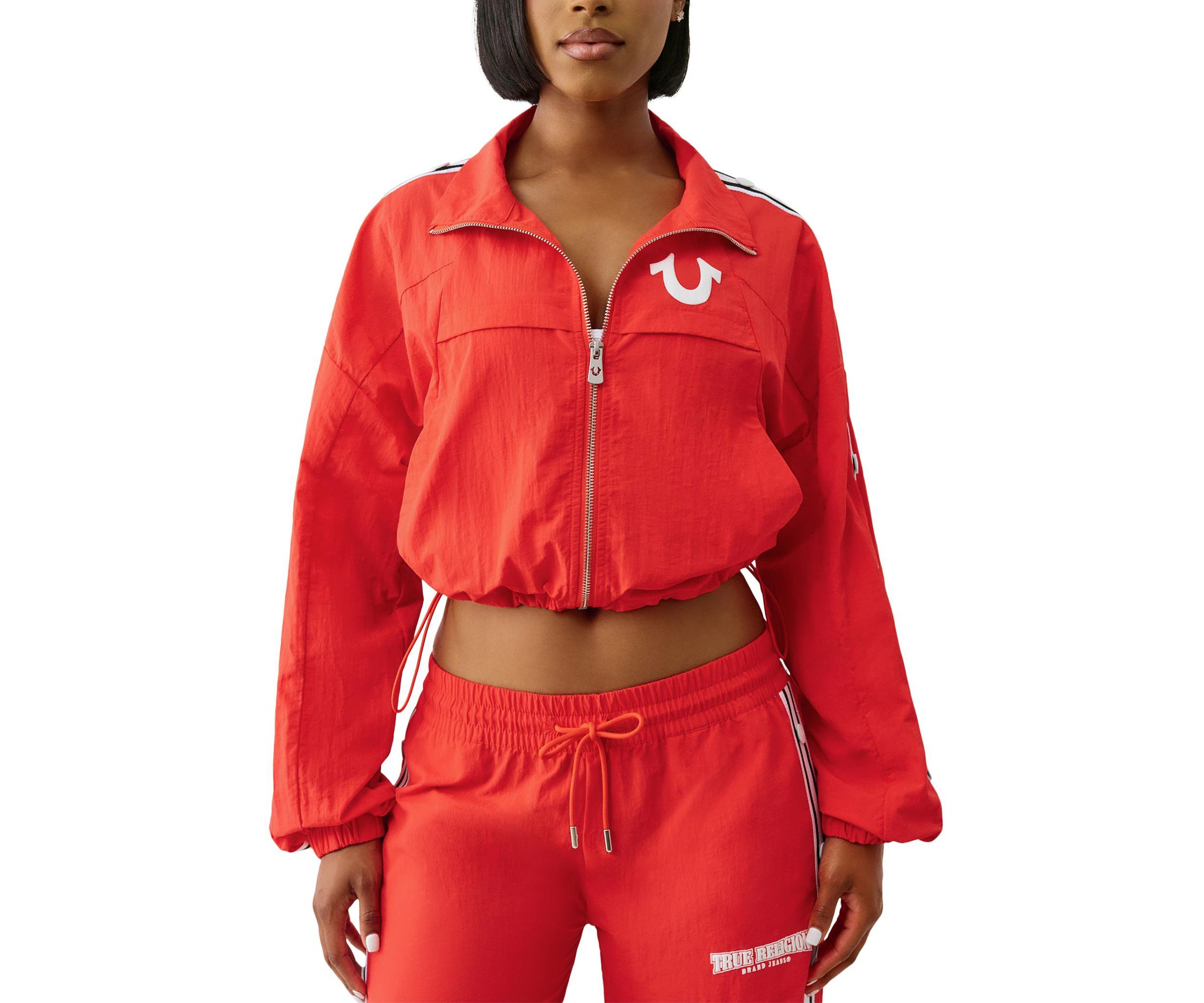 Womens Shrunken Nylon Track Jacket