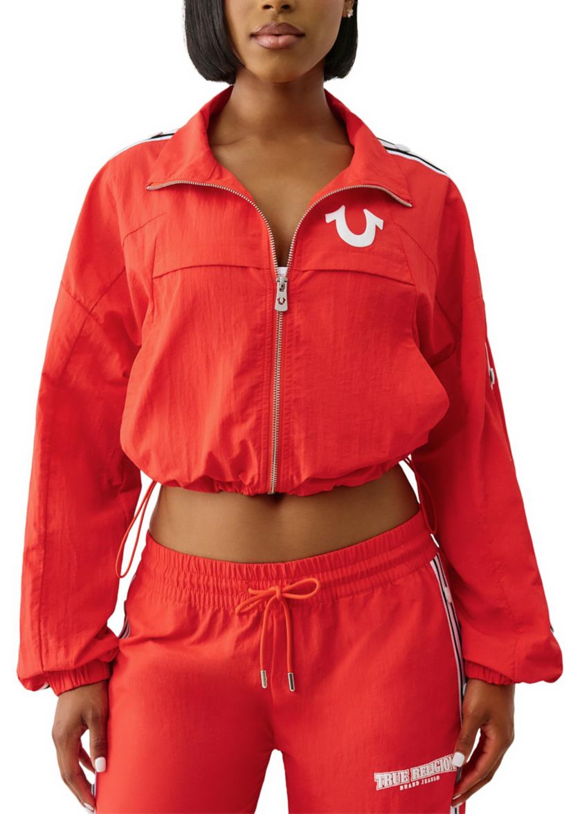 Womens Shrunken Nylon Track Jacket
