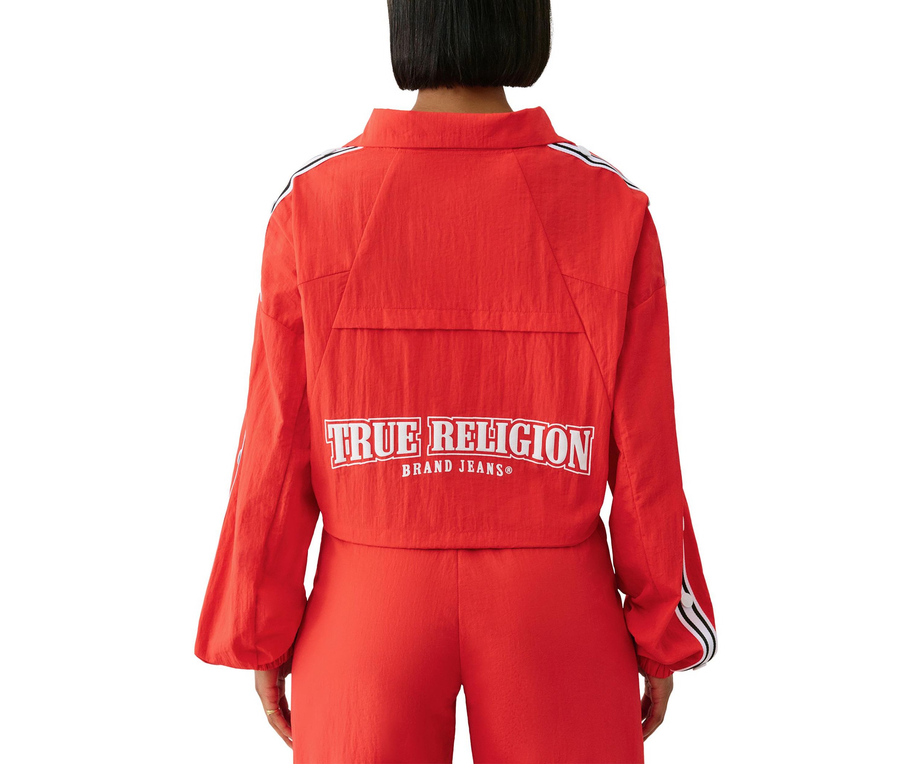 Womens Shrunken Nylon Track Jacket