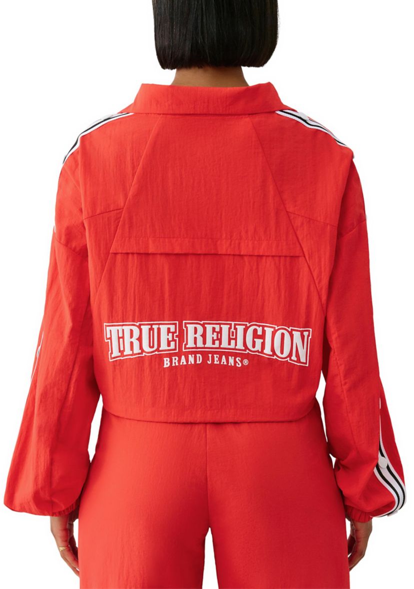 Womens Shrunken Nylon Track Jacket