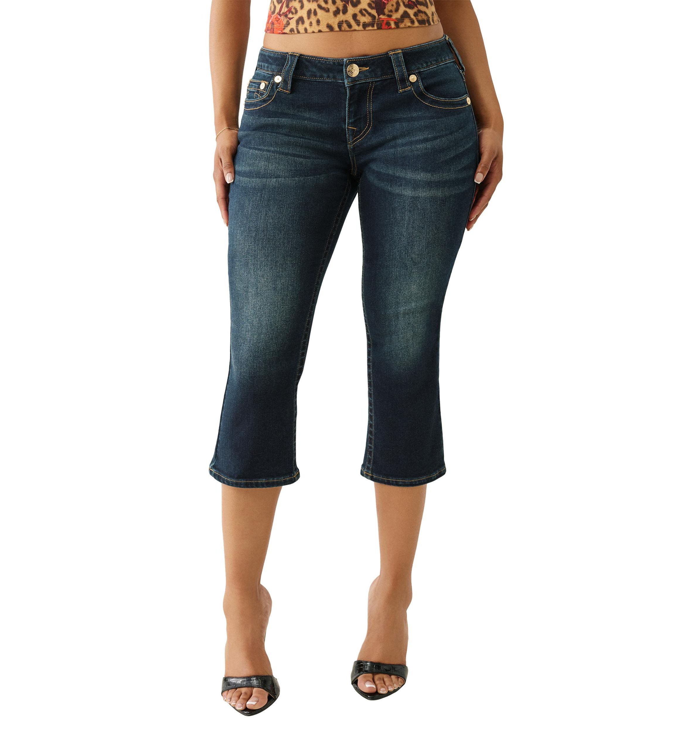Low Rise Slim Denim Capri Pants