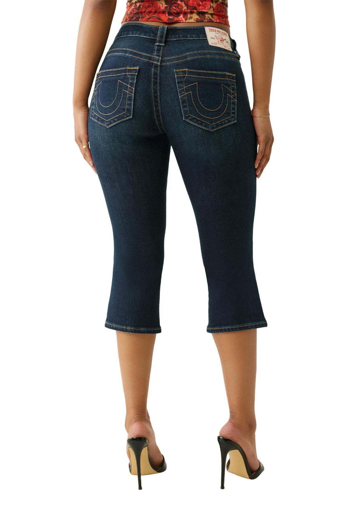 Low Rise Slim Denim Capri Pants