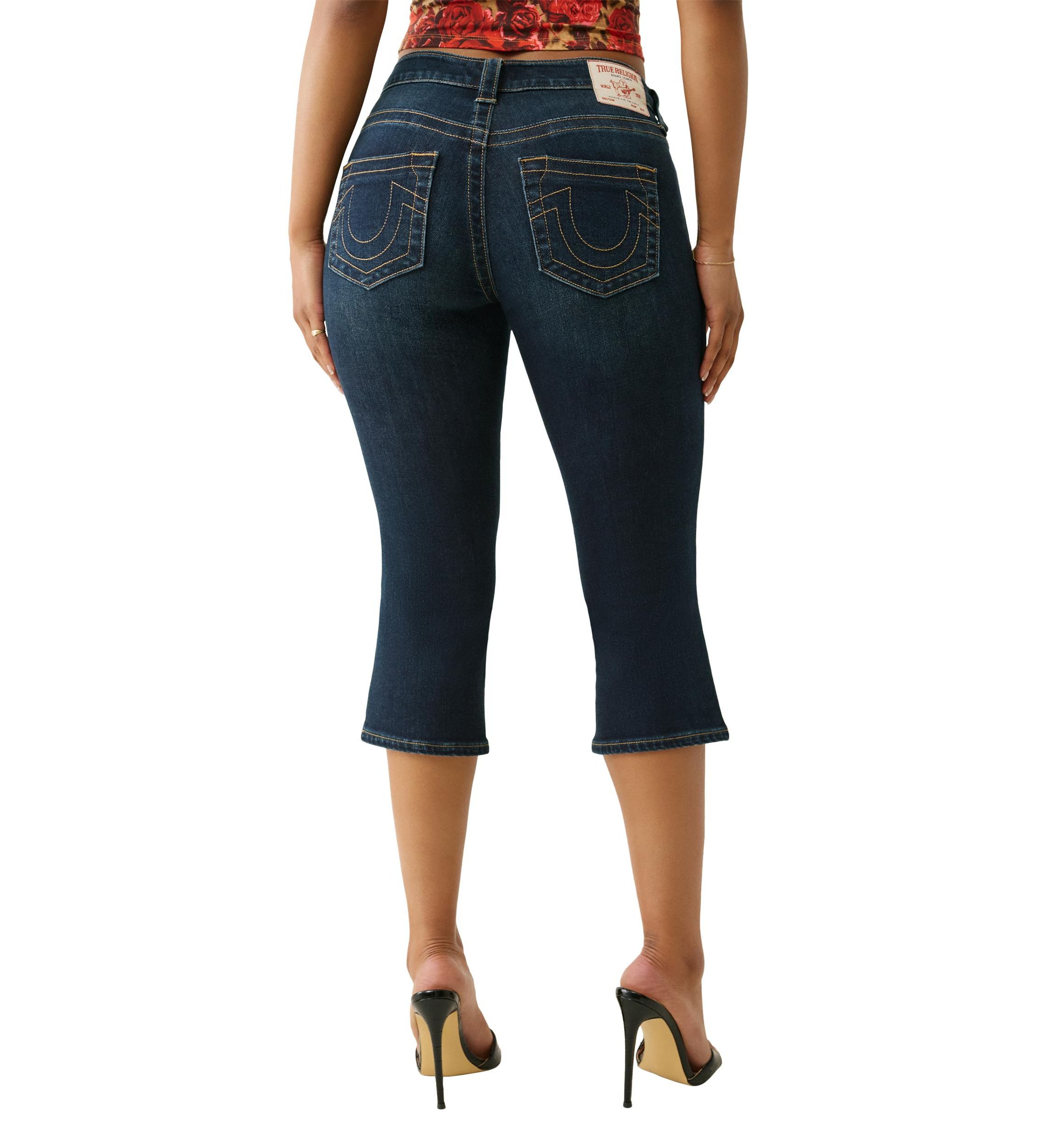 Low Rise Slim Denim Capri Pants