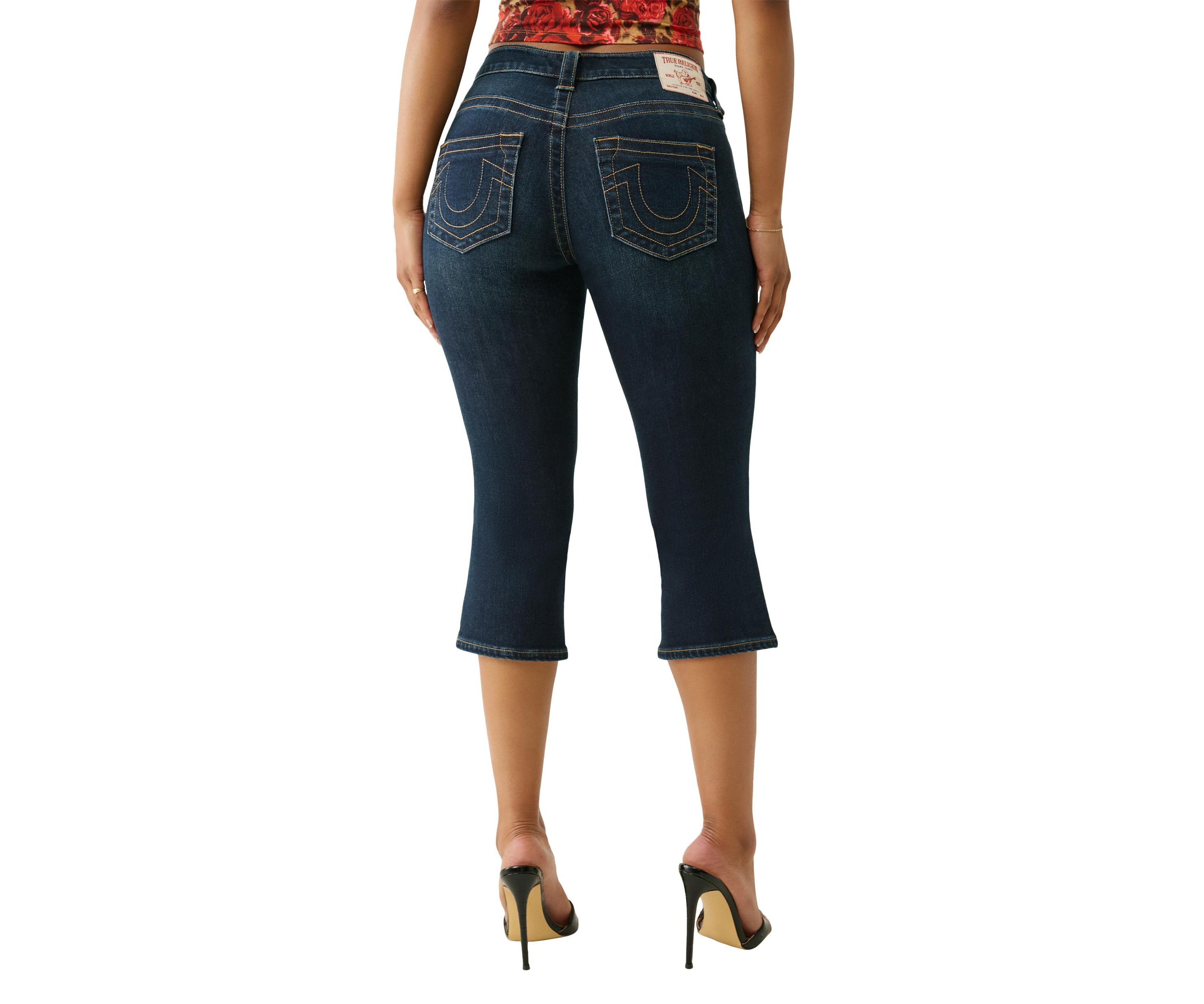 Low Rise Slim Denim Capri Pants