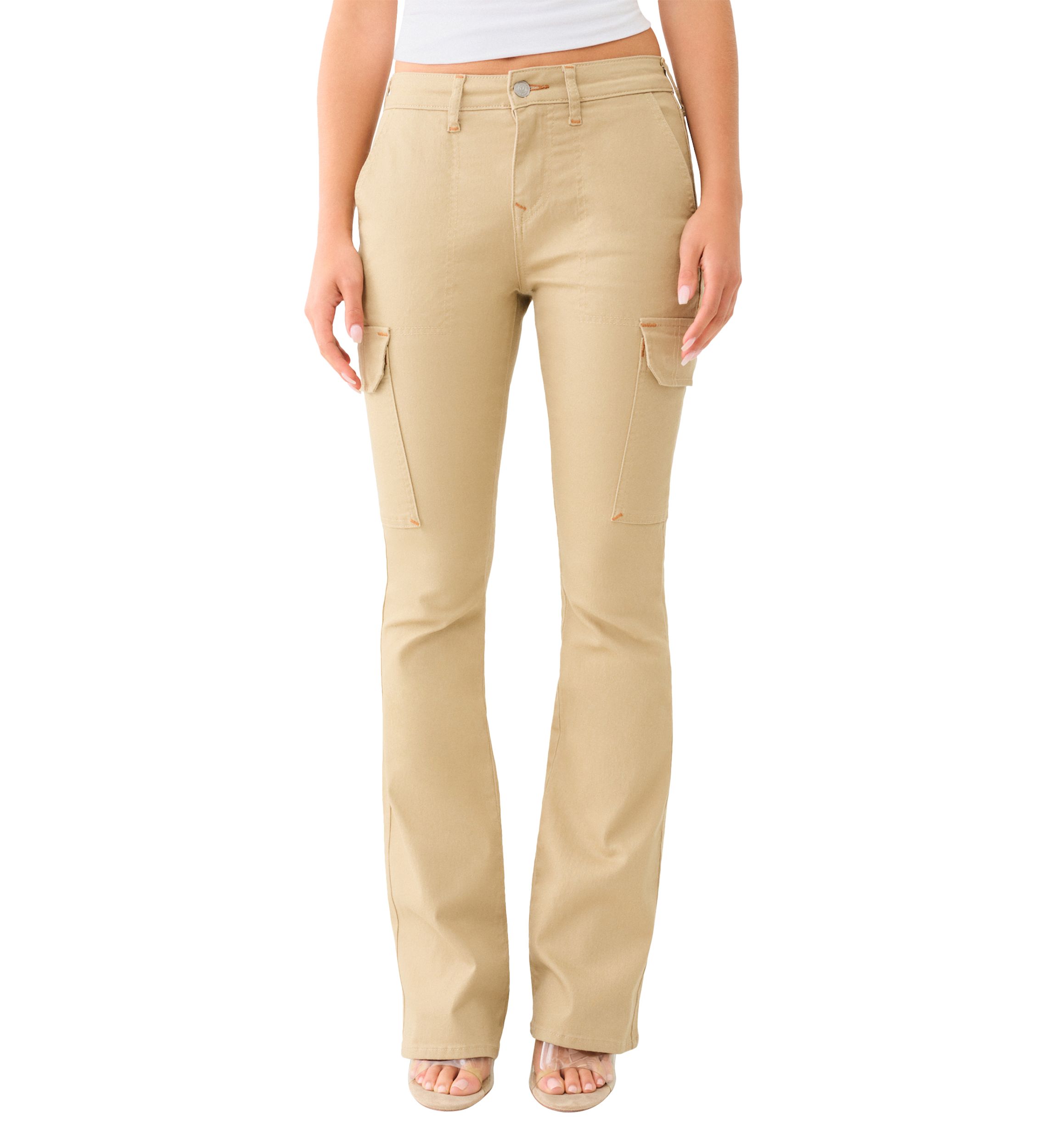 Cargo Pocket Boot Cut Pants