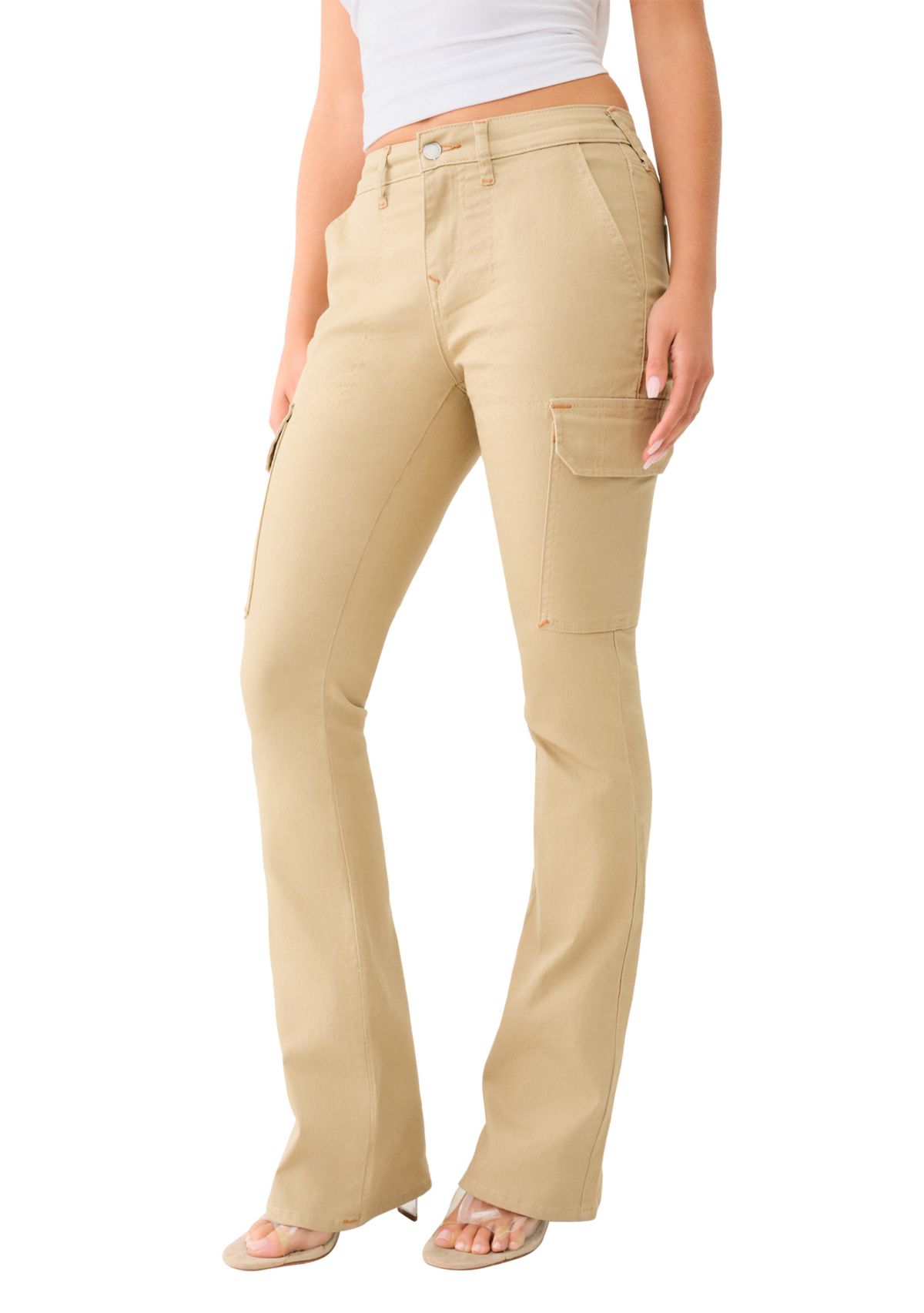 Cargo Pocket Boot Cut Pants