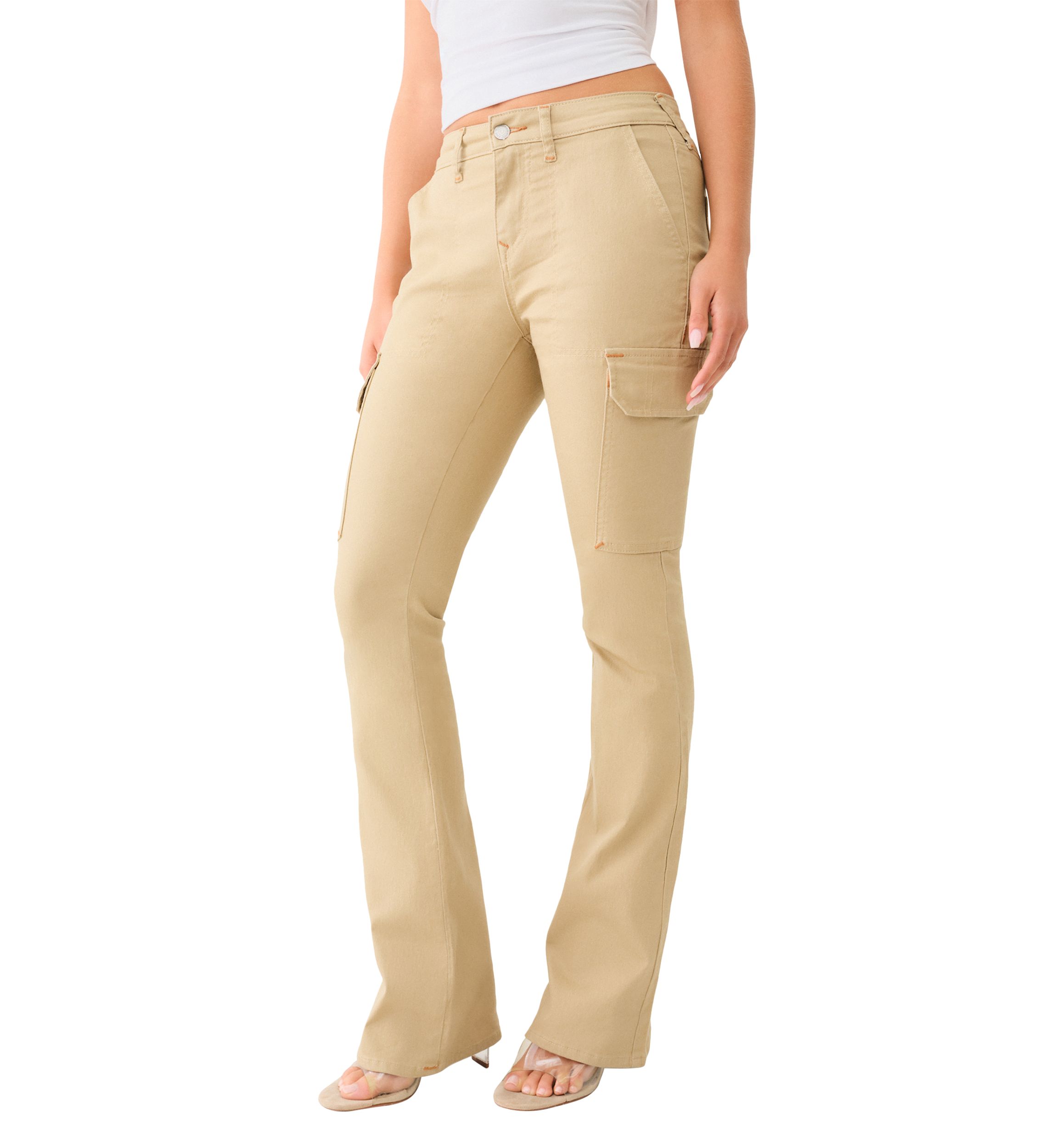 Cargo Pocket Boot Cut Pants