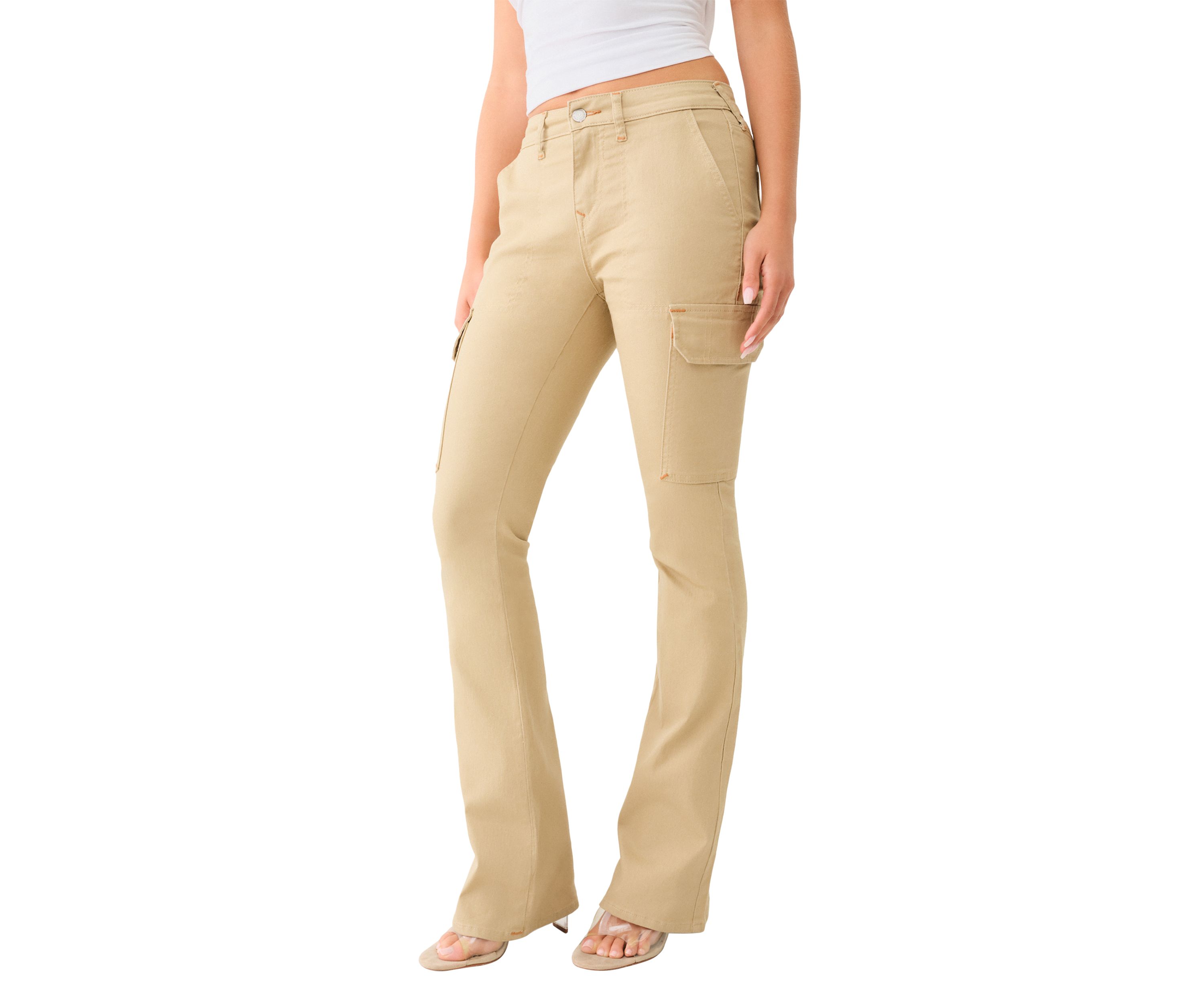 Cargo Pocket Boot Cut Pants