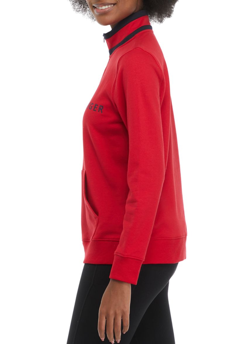 Womens Half Zip Logo Pullover