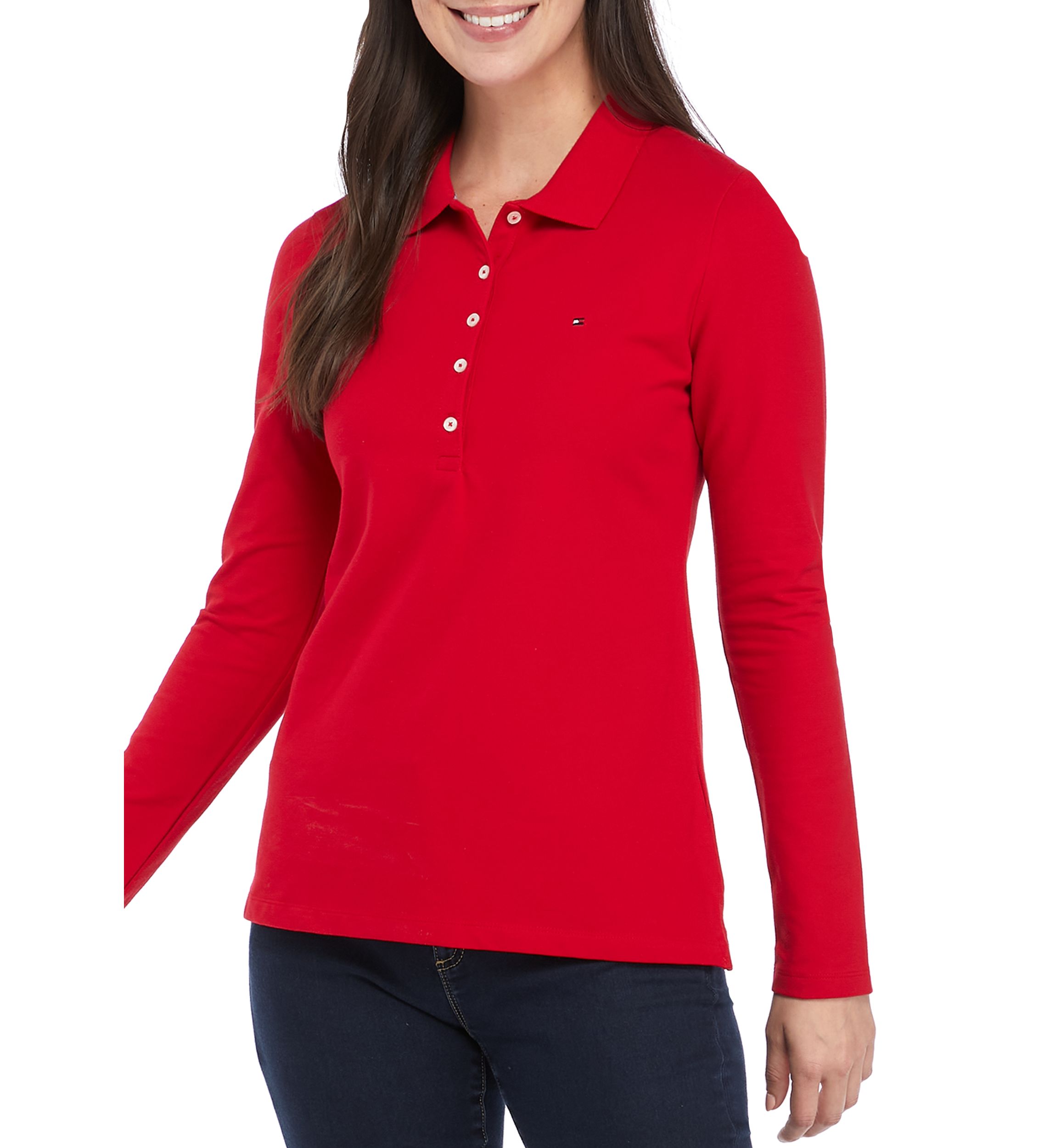 Womens Long Sleeve Polo Shirt