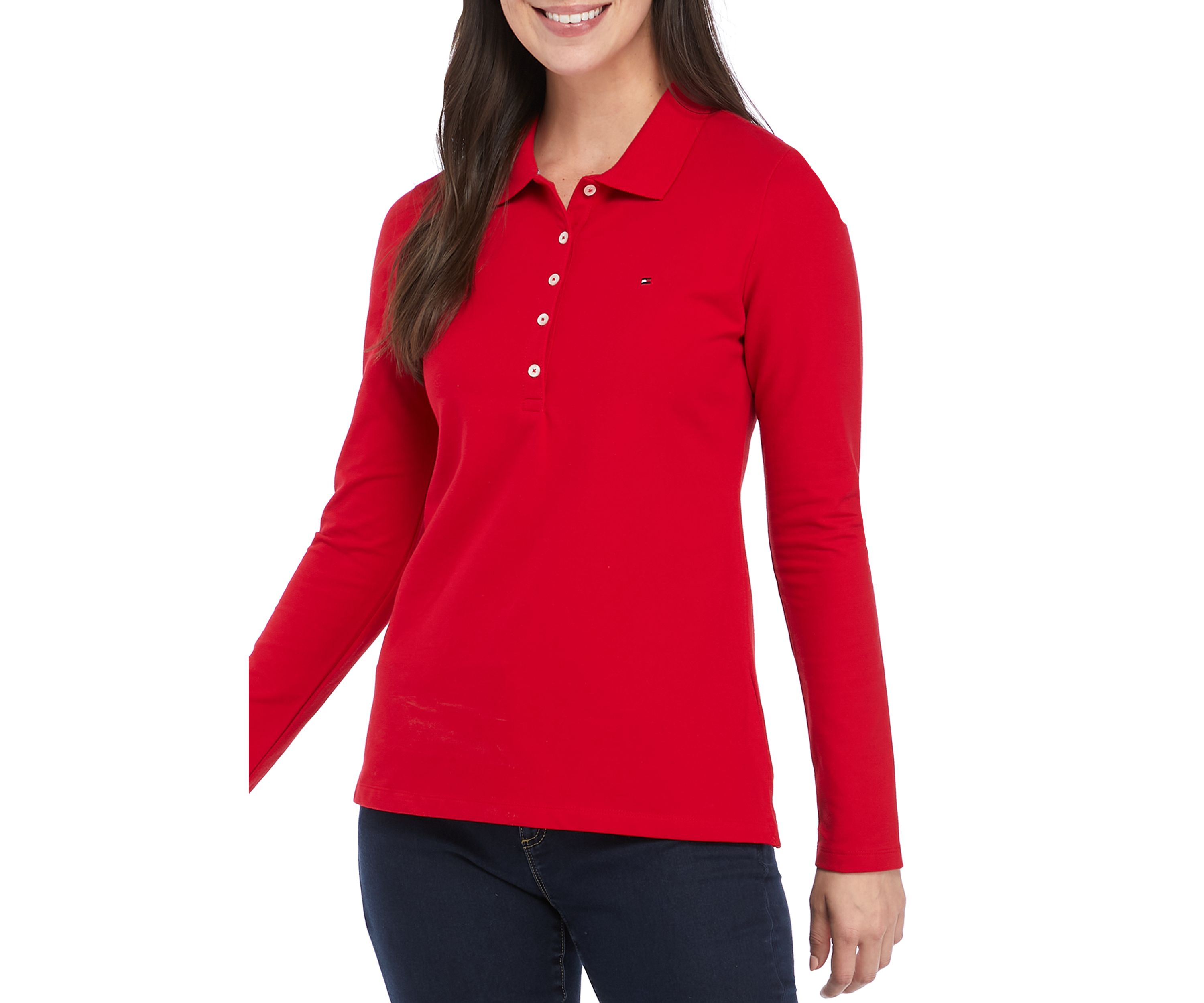 Womens Long Sleeve Polo Shirt