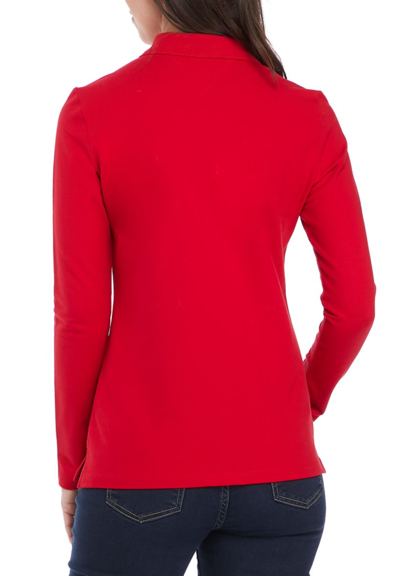 Womens Long Sleeve Polo Shirt