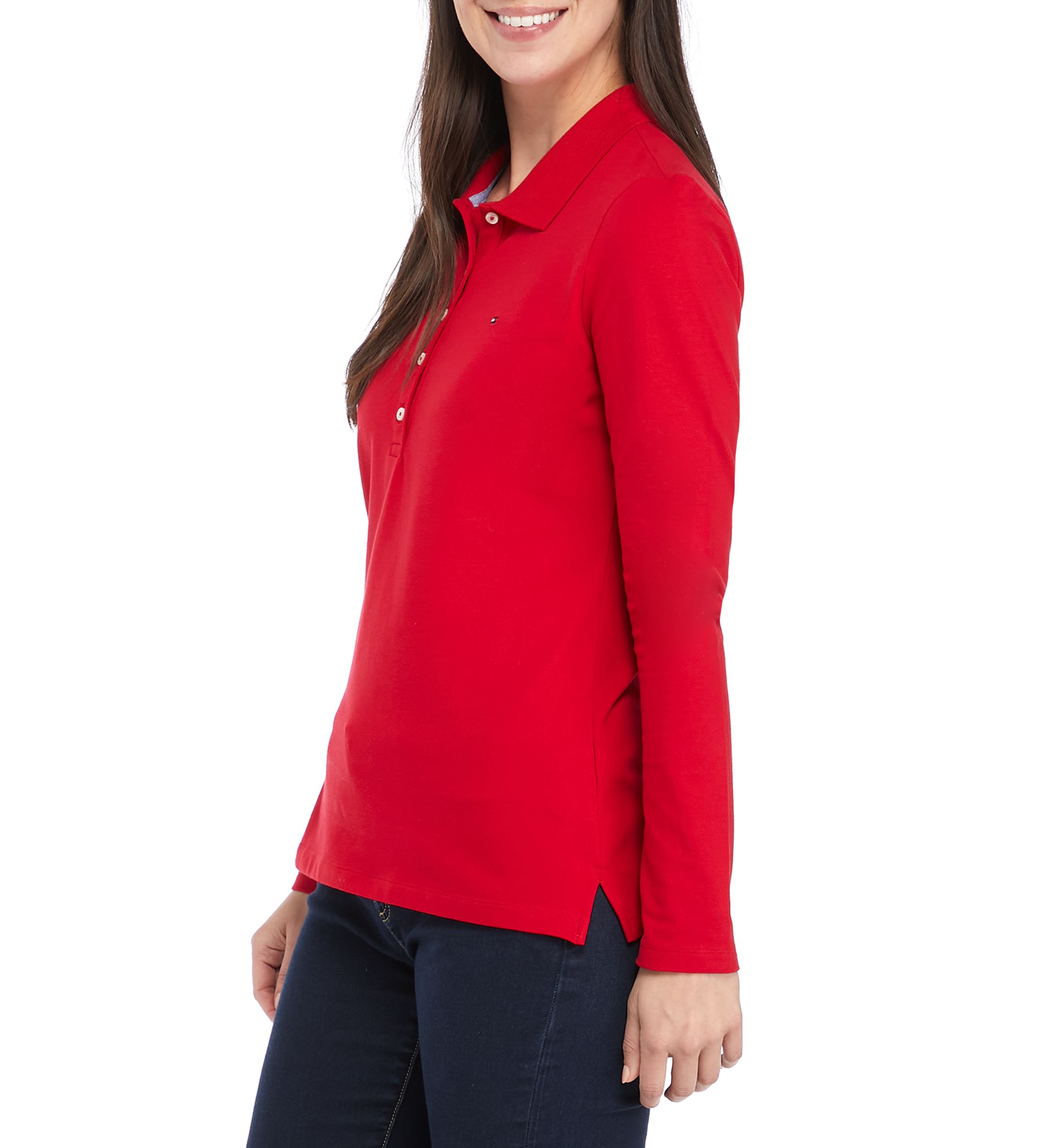 Womens Long Sleeve Polo Shirt