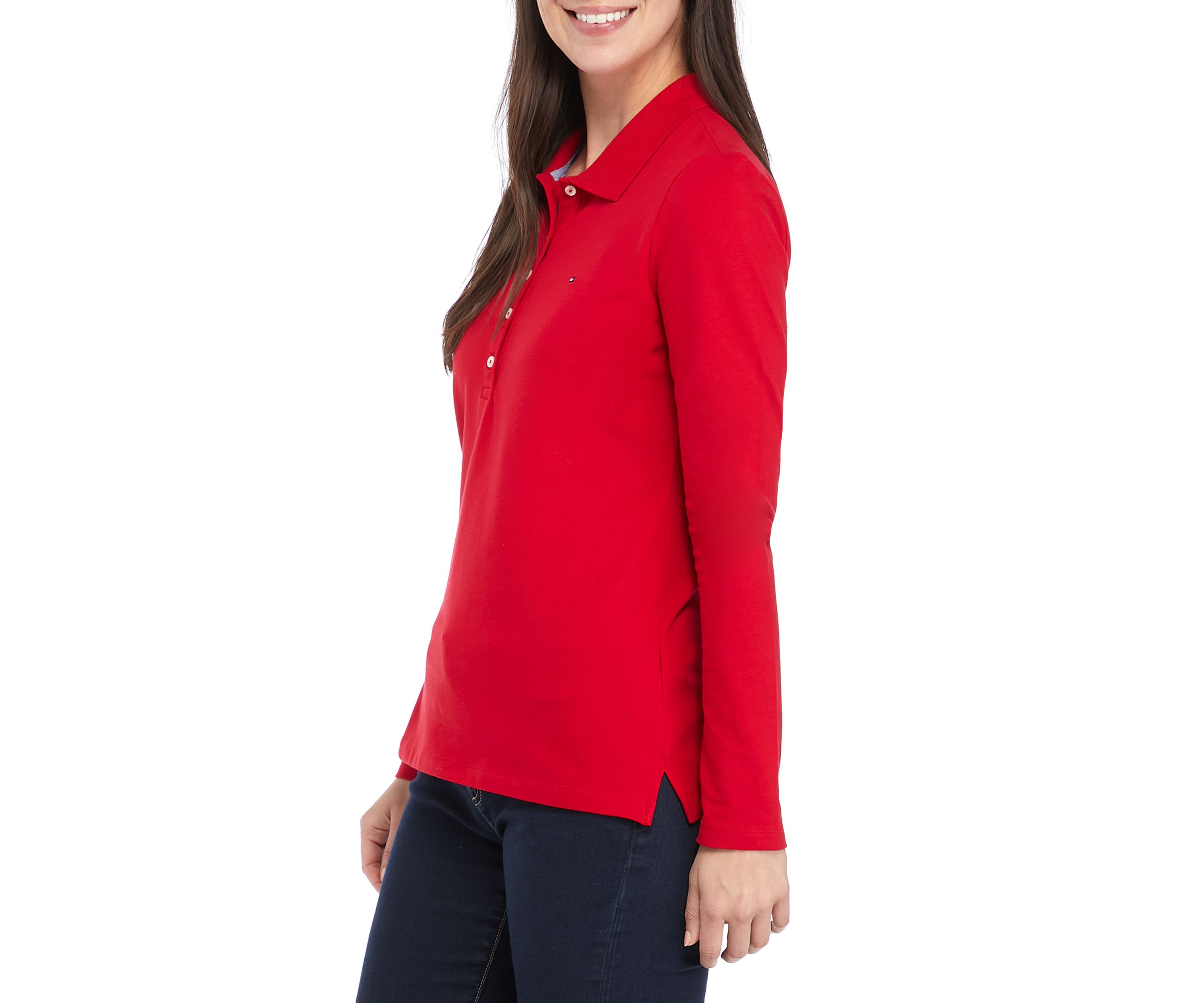 Womens Long Sleeve Polo Shirt