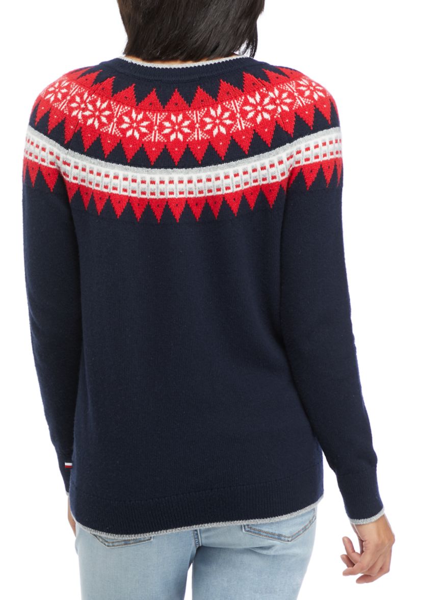 Womens Fair Isle Polar Bear Sweater 