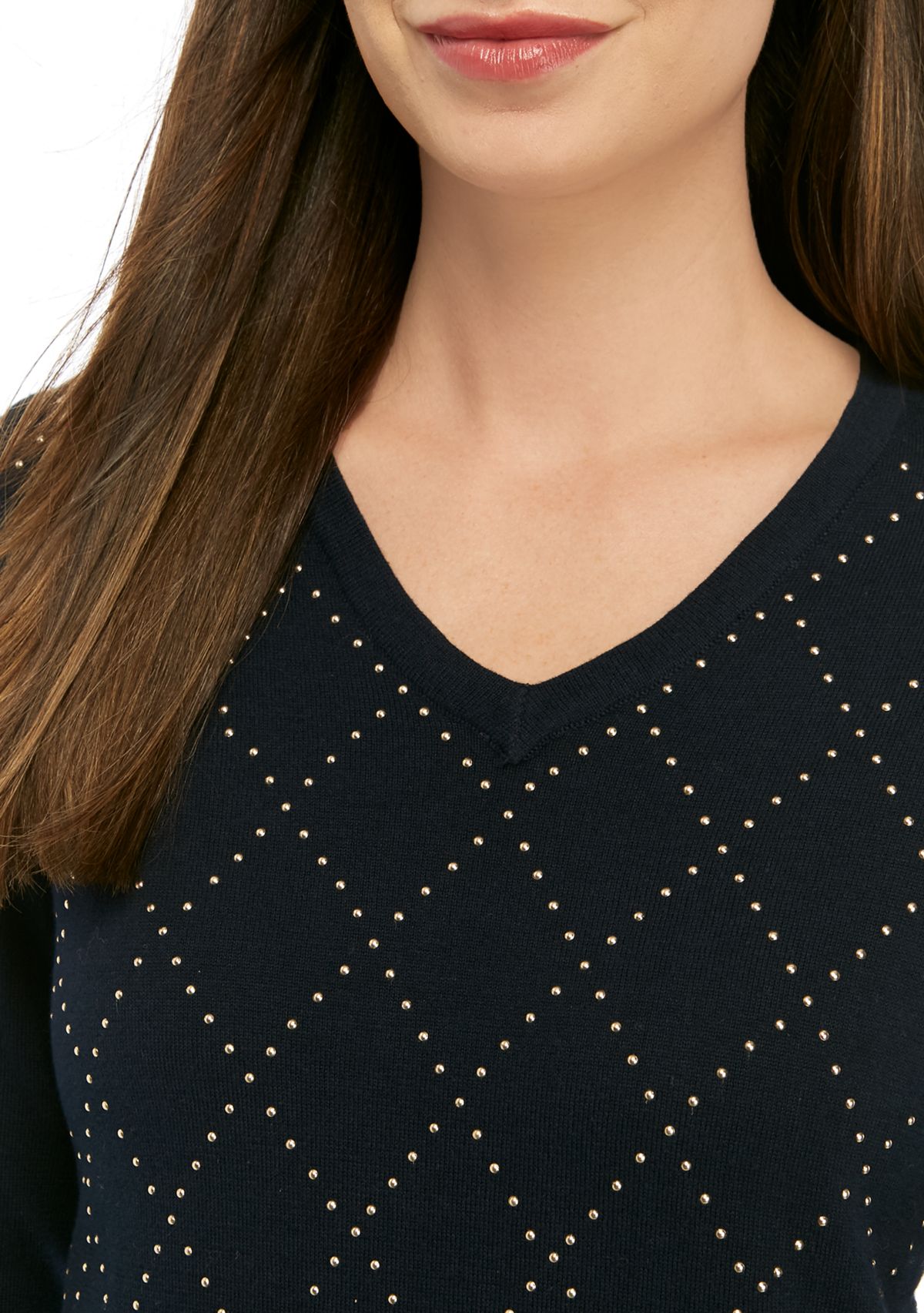 Womens Ivy Argyle Stud Shirt 