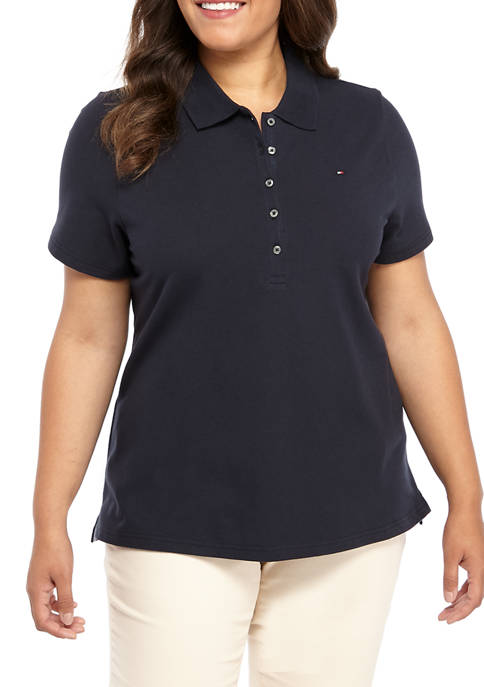 Regular and Plus Size Tommy Hilfiger Womens Short Sleeve Polo