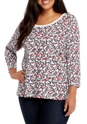  Tommy  Hilfiger  Plus  Size  Floral T  Shirt  belk