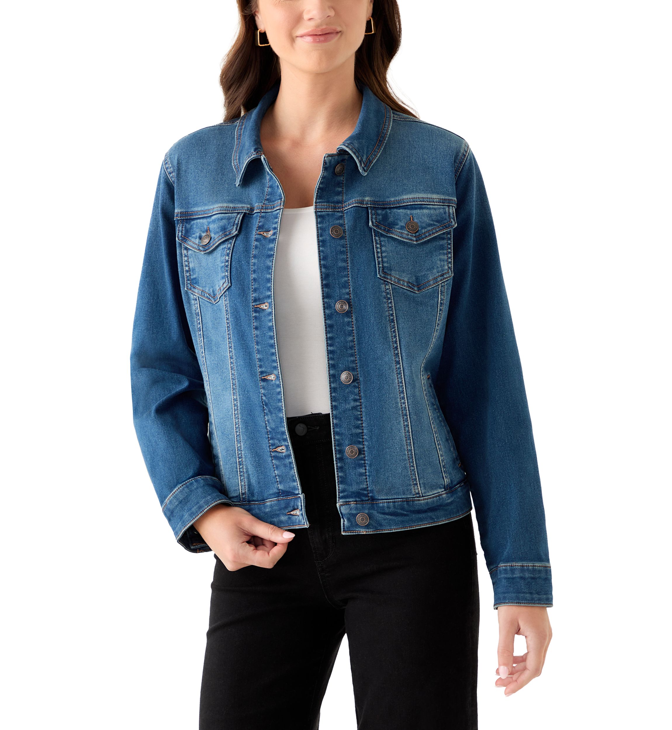 Womens Core Knit Denim Jacket