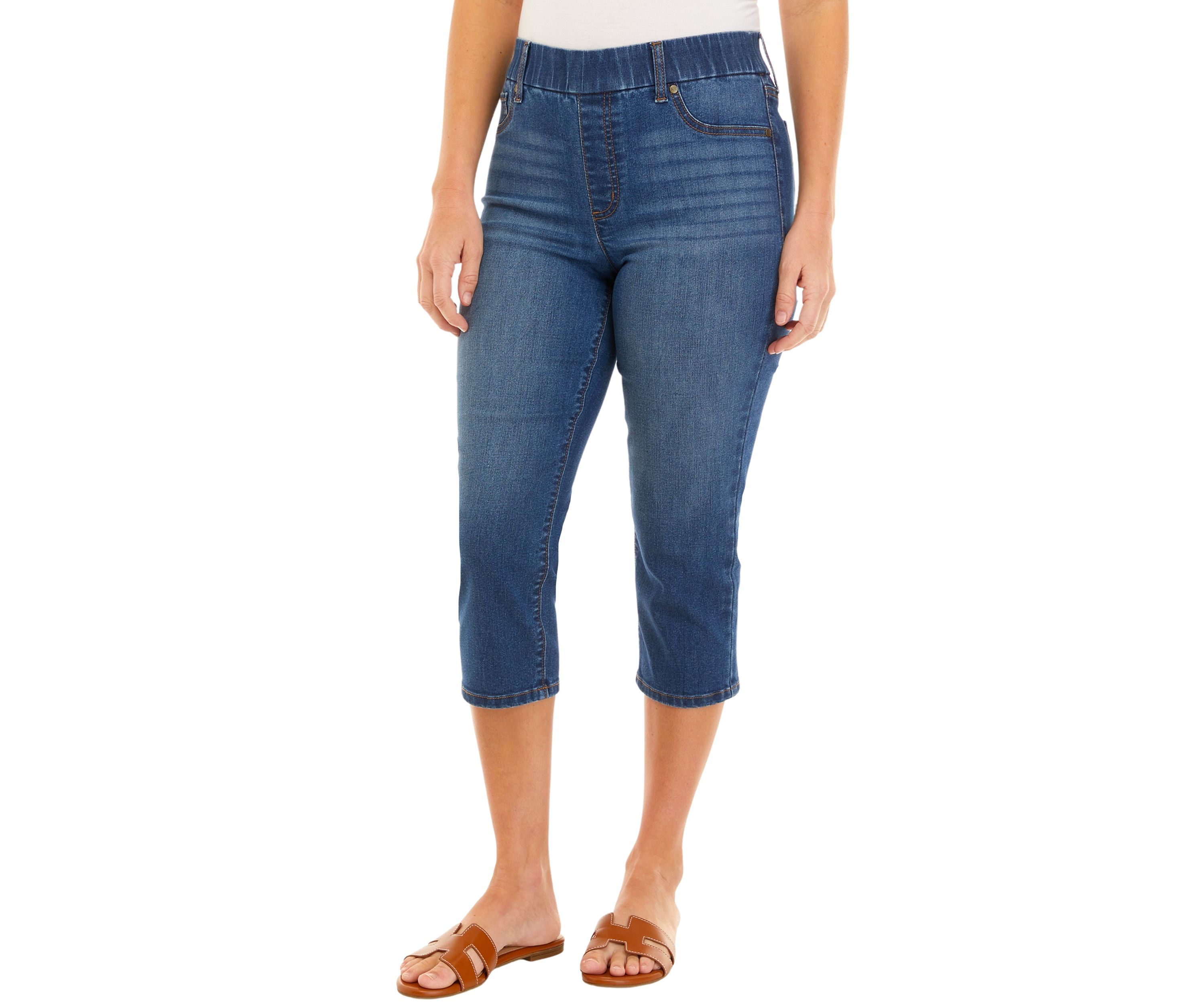 Womens 21" Straight Capri Jeans