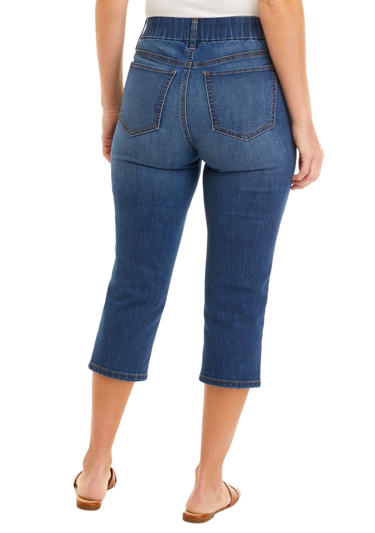 Womens 21" Straight Capri Jeans