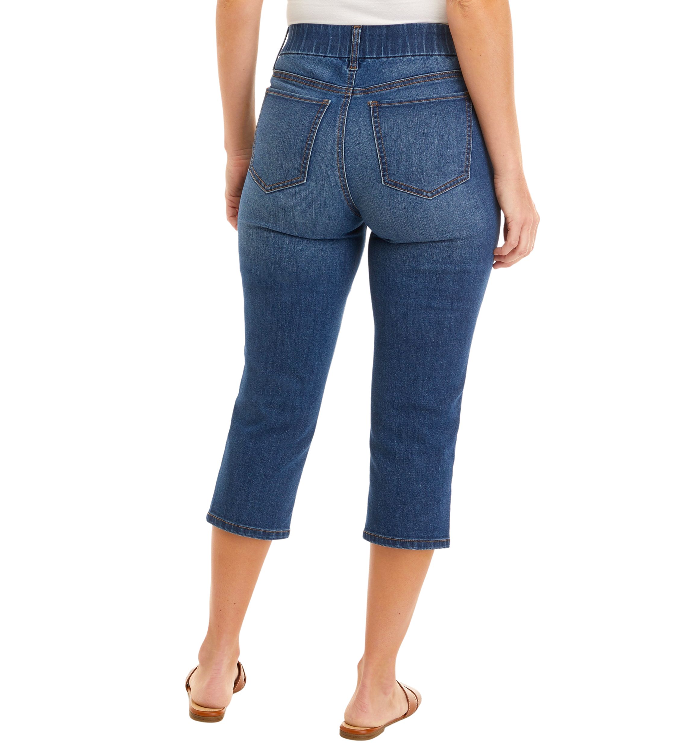 Womens 21" Straight Capri Jeans