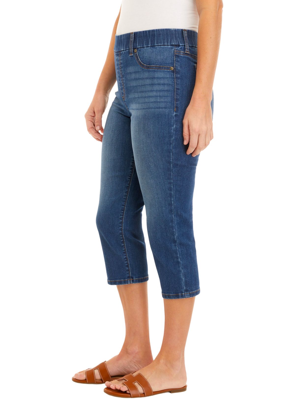 Womens 21" Straight Capri Jeans