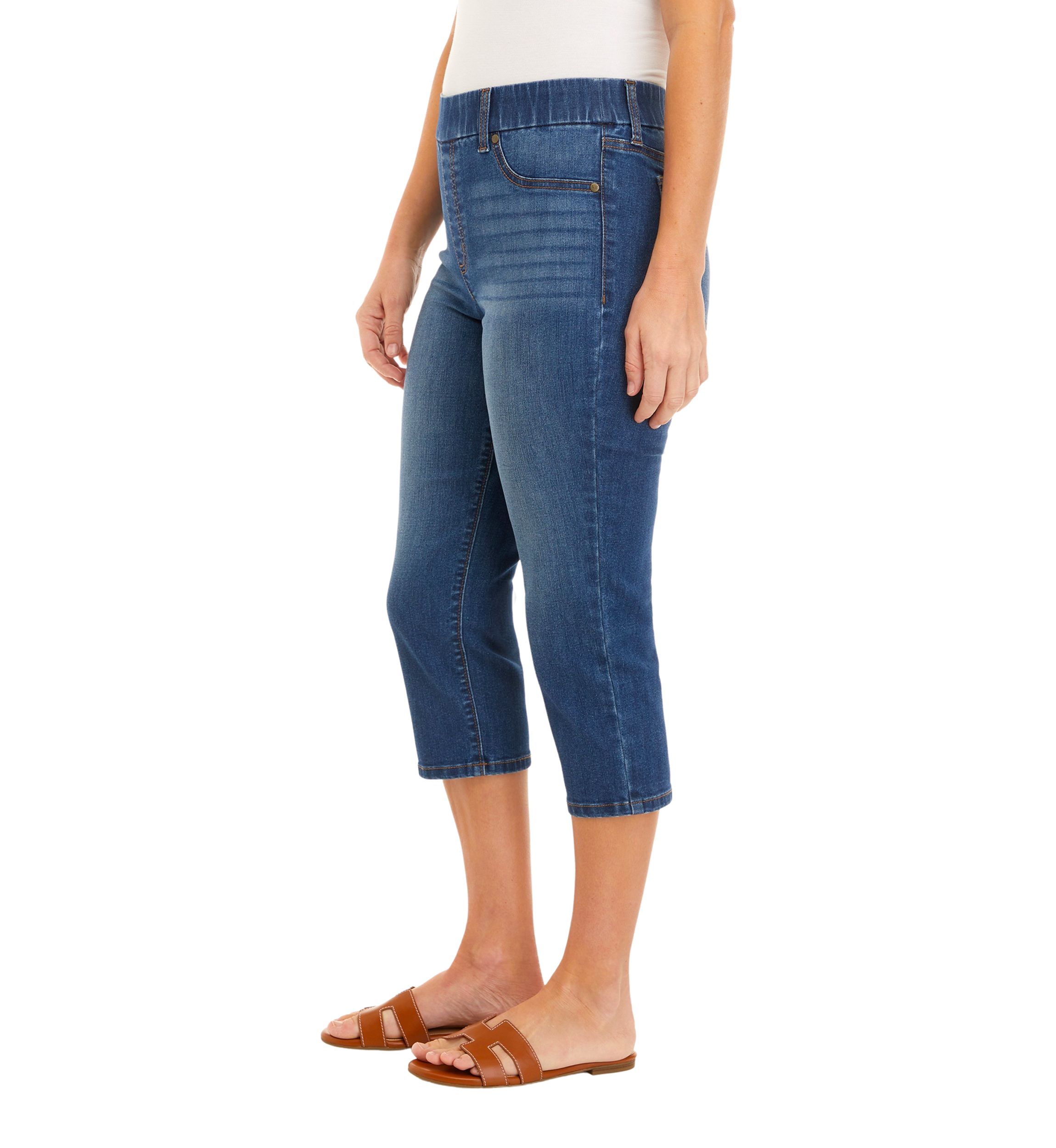 Womens 21" Straight Capri Jeans