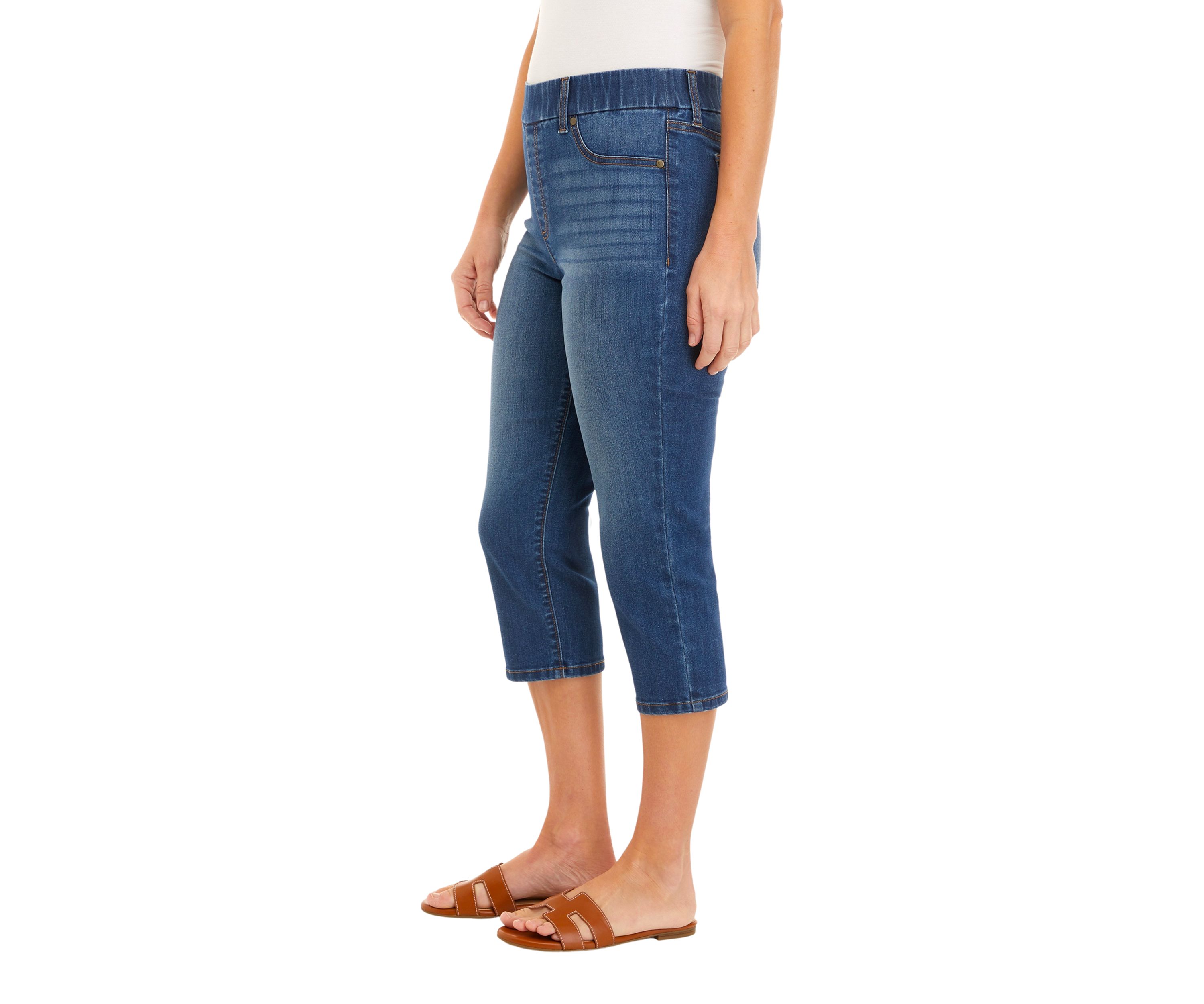 Womens 21" Straight Capri Jeans