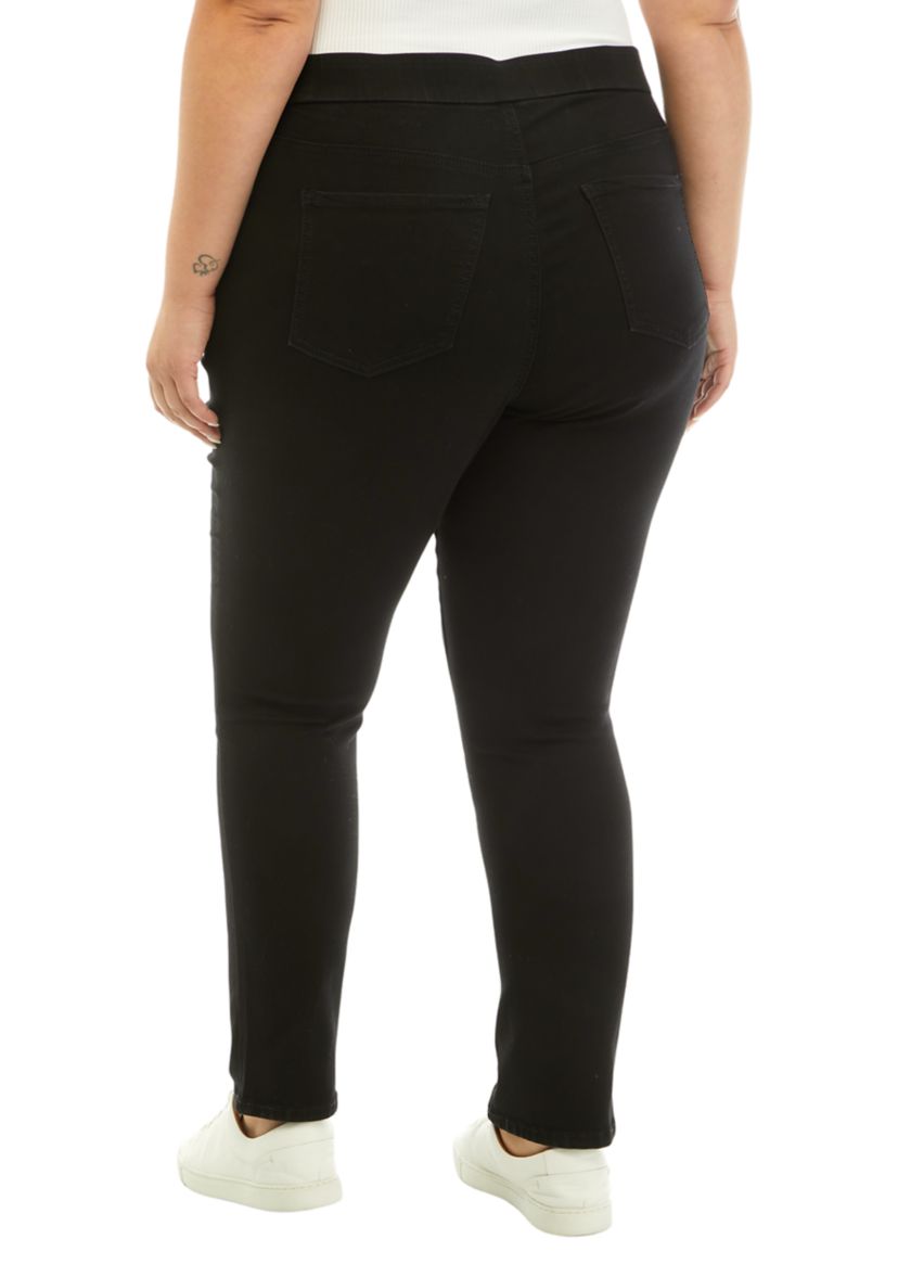 Plus Size Pull On Denim Pants