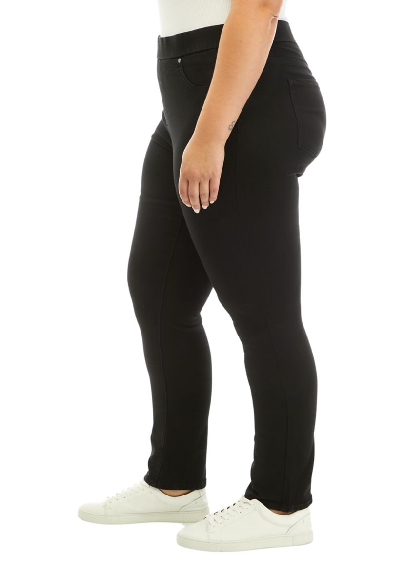 Plus Size Pull On Denim Pants