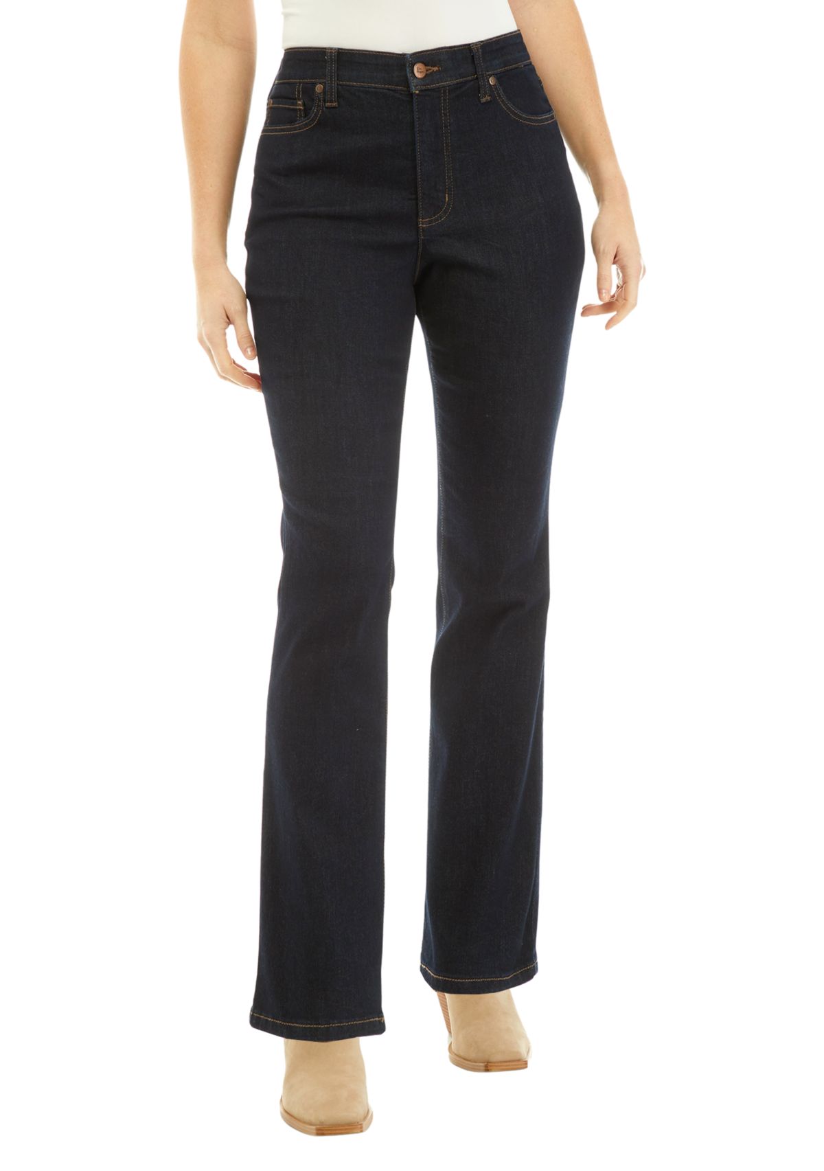 5 Pocket Bootcut Denim Jeans - Short Length