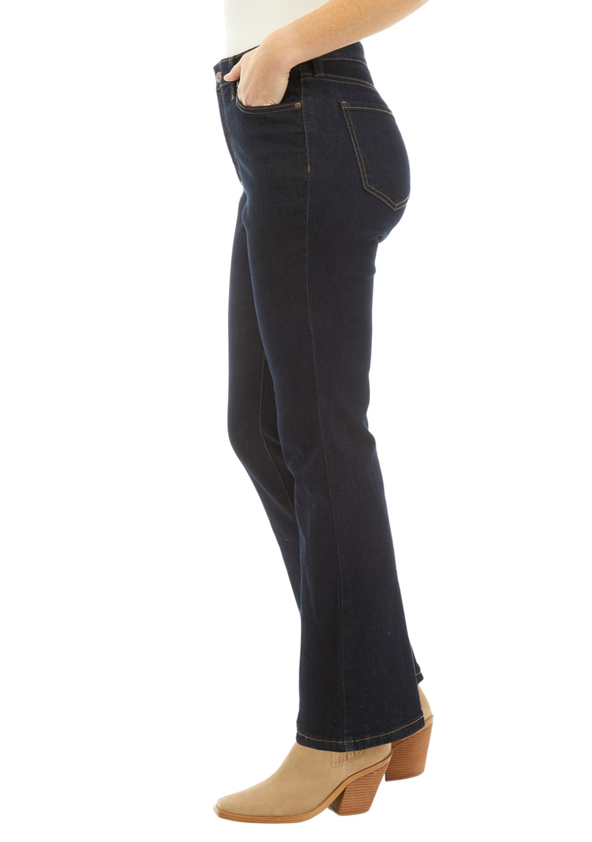 5 Pocket Bootcut Denim Jeans - Short Length
