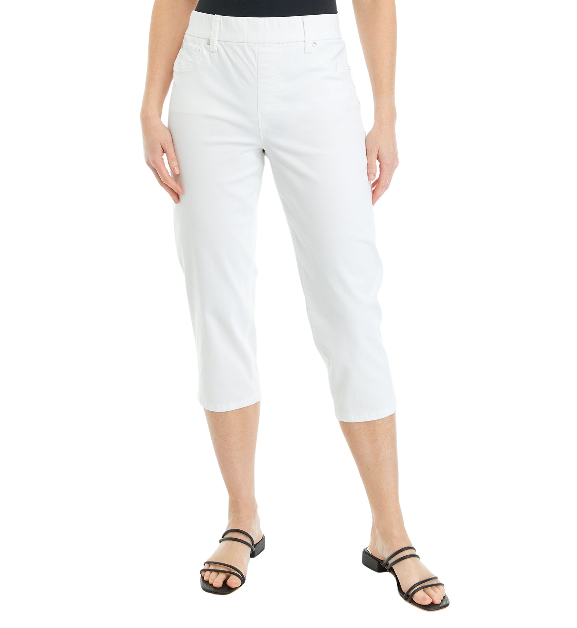 Womens Pull On Denim Capri Pants