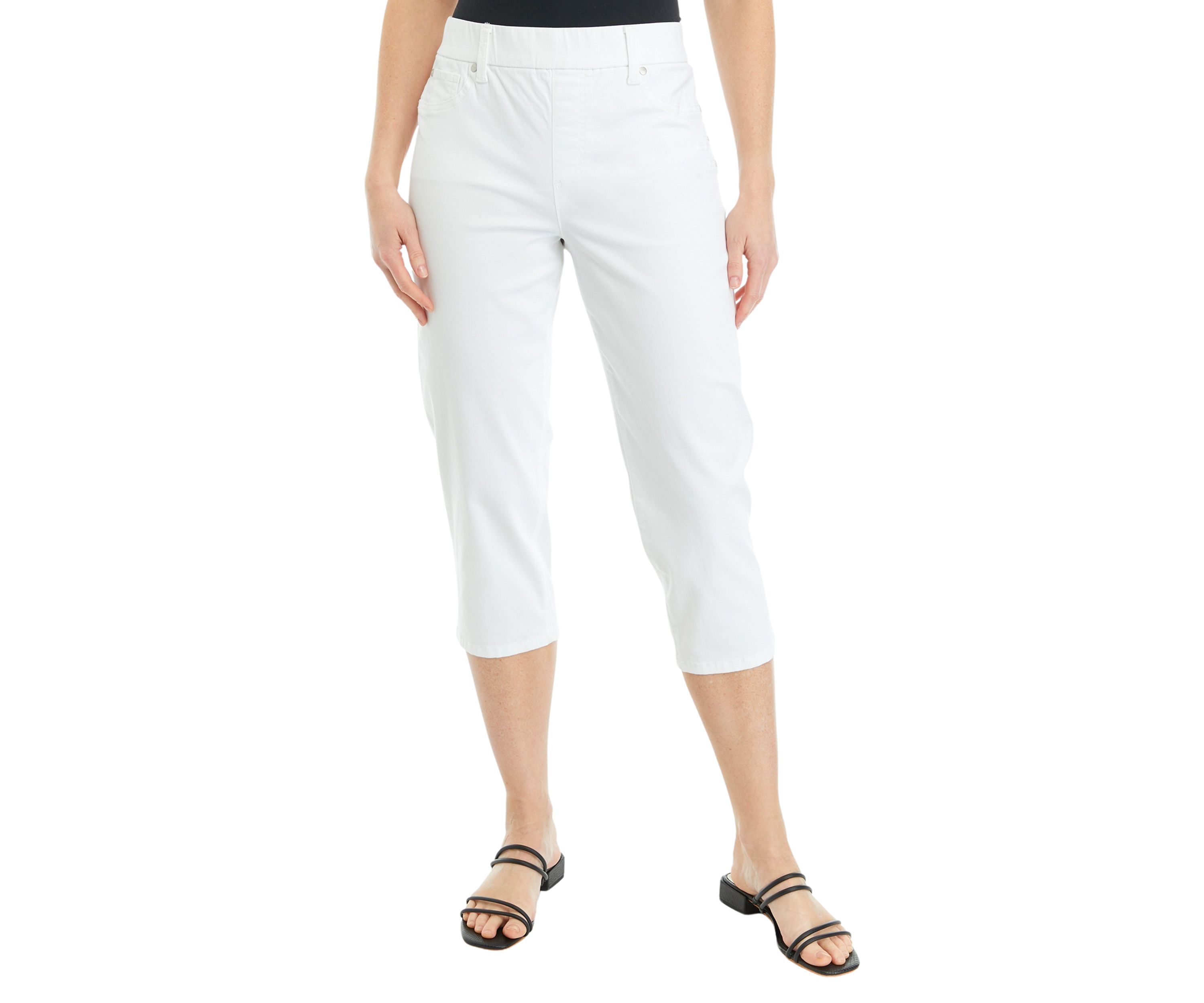 Womens Pull On Denim Capri Pants