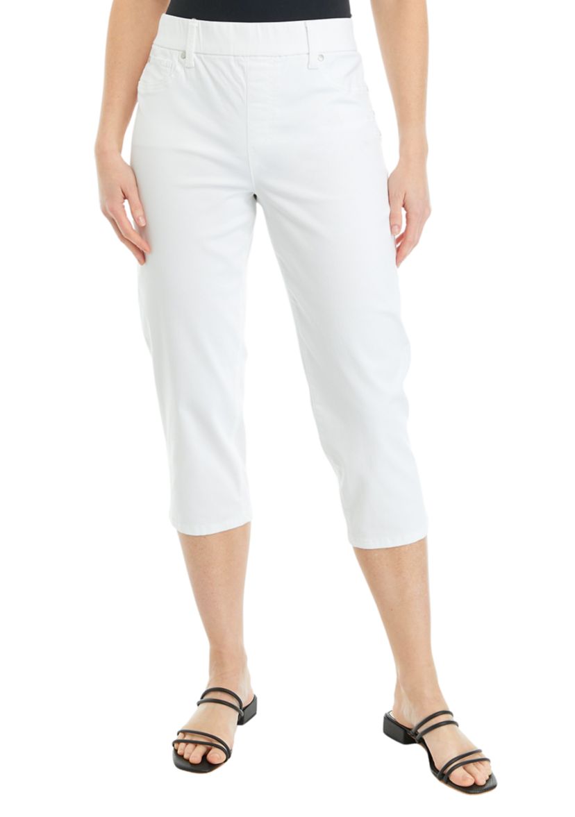 Womens Pull On Denim Capri Pants