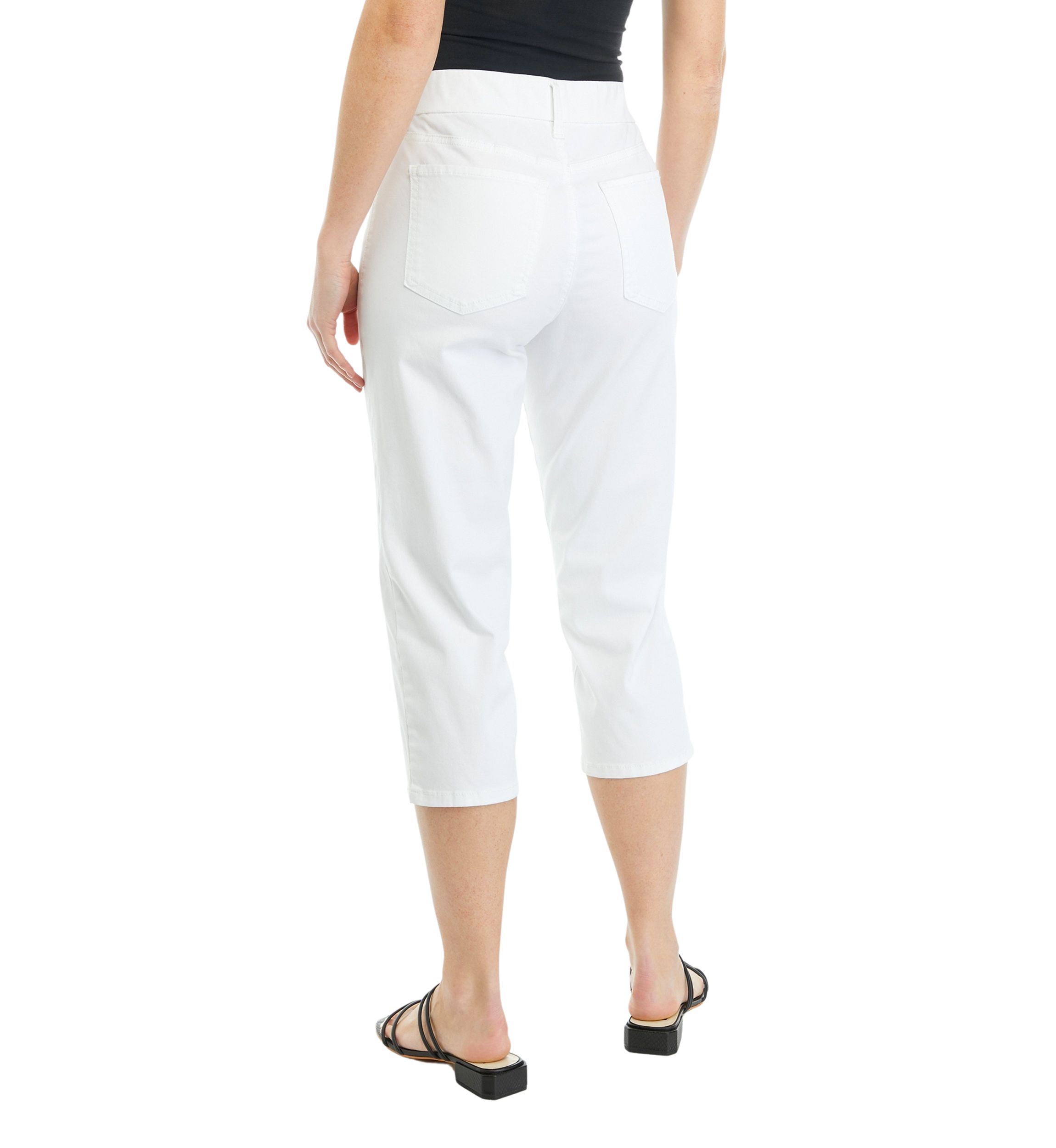 Womens Pull On Denim Capri Pants