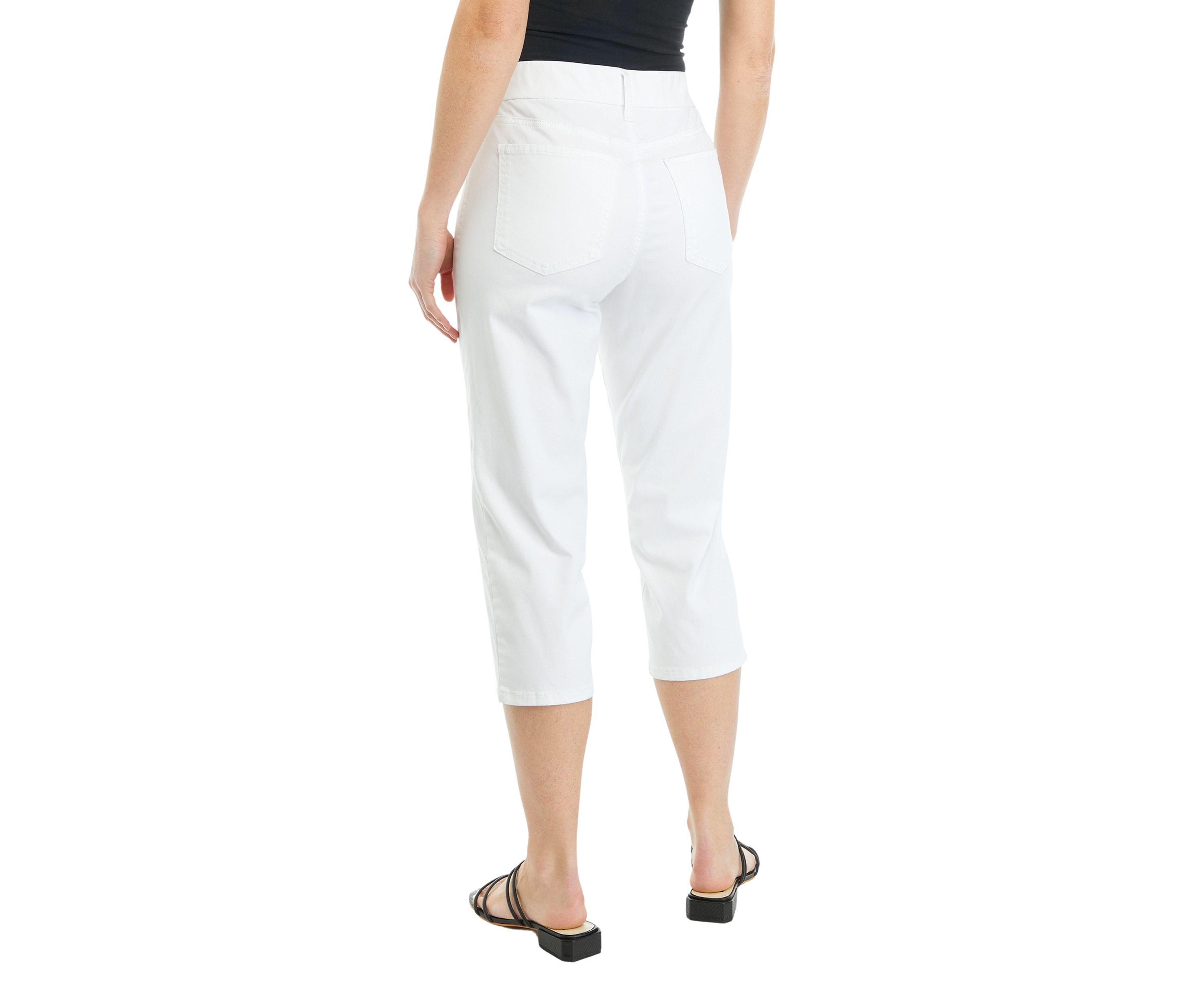 Womens Pull On Denim Capri Pants