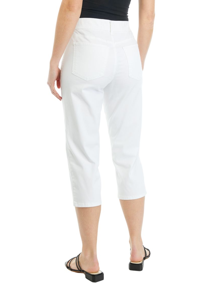 Womens Pull On Denim Capri Pants