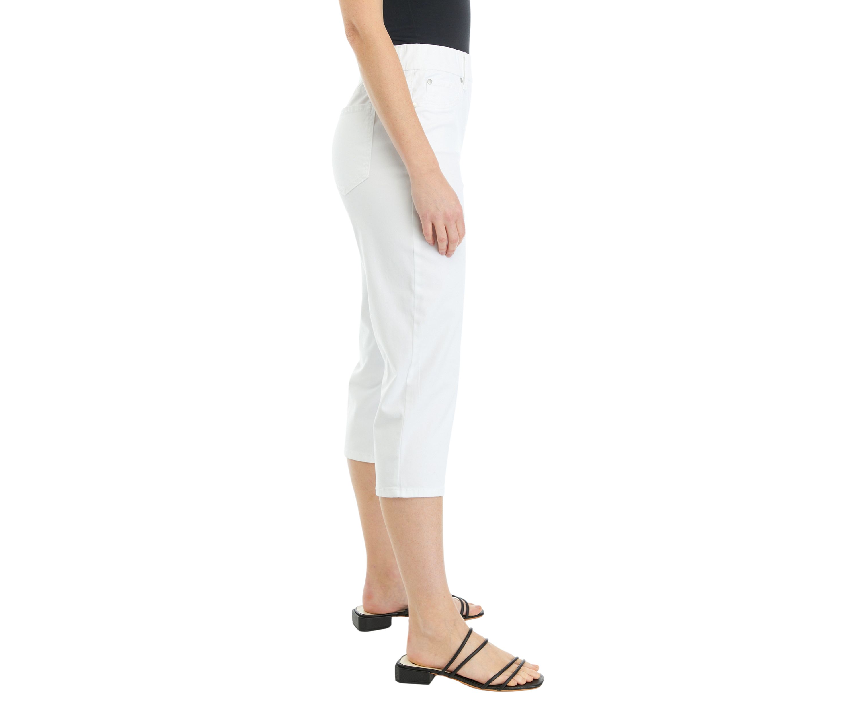 Womens Pull On Denim Capri Pants