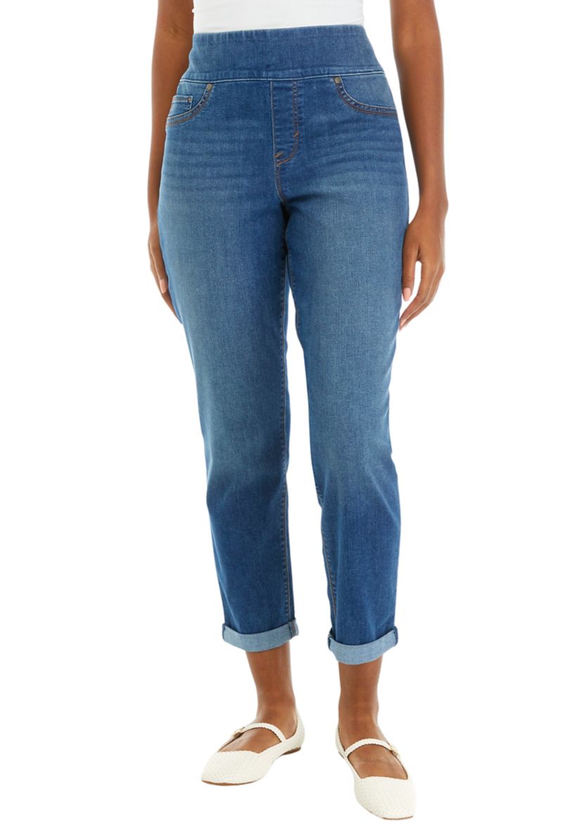 Womens Roll Cuff Cropped Jeans